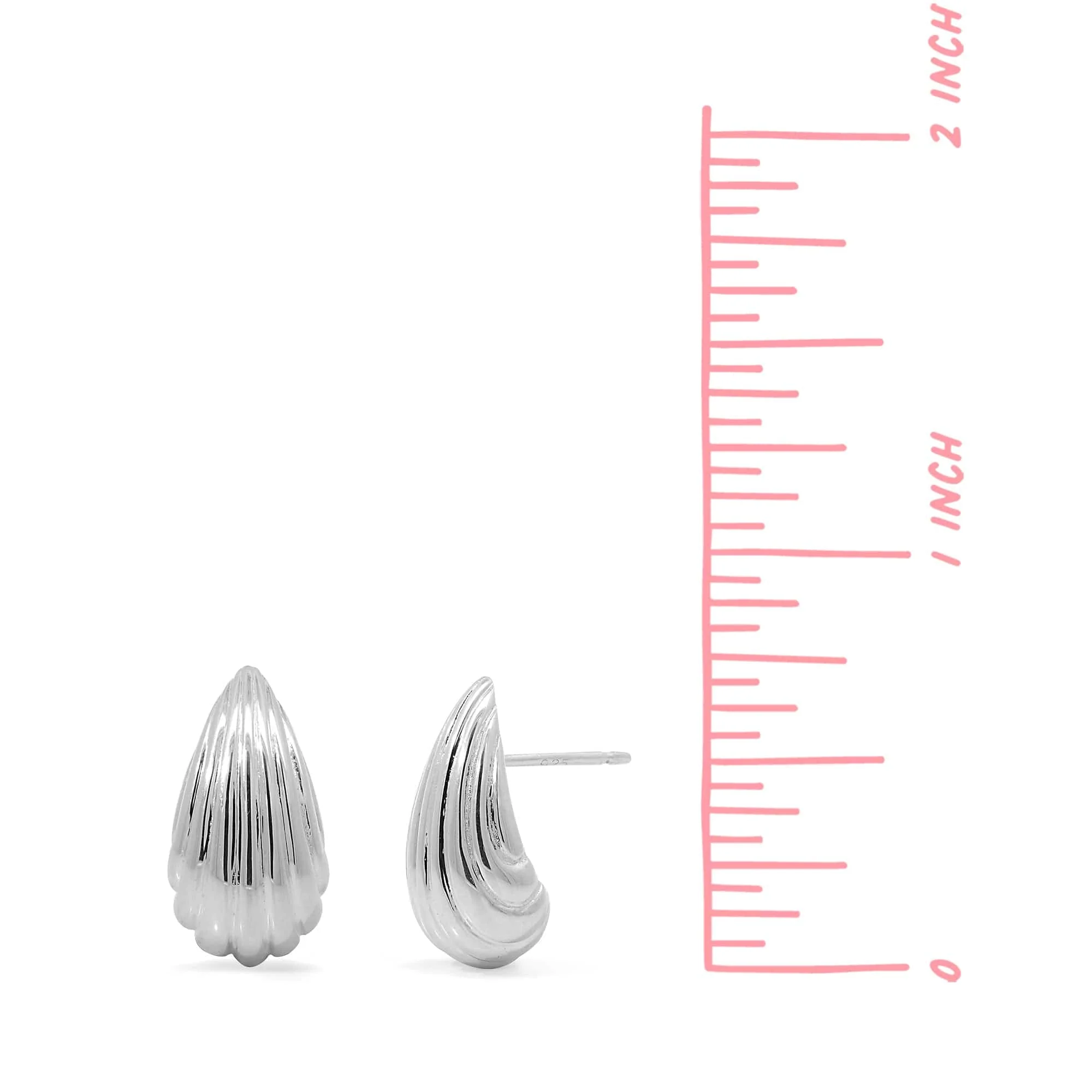 Aliana Textured Teardrop Earrings - Image 4