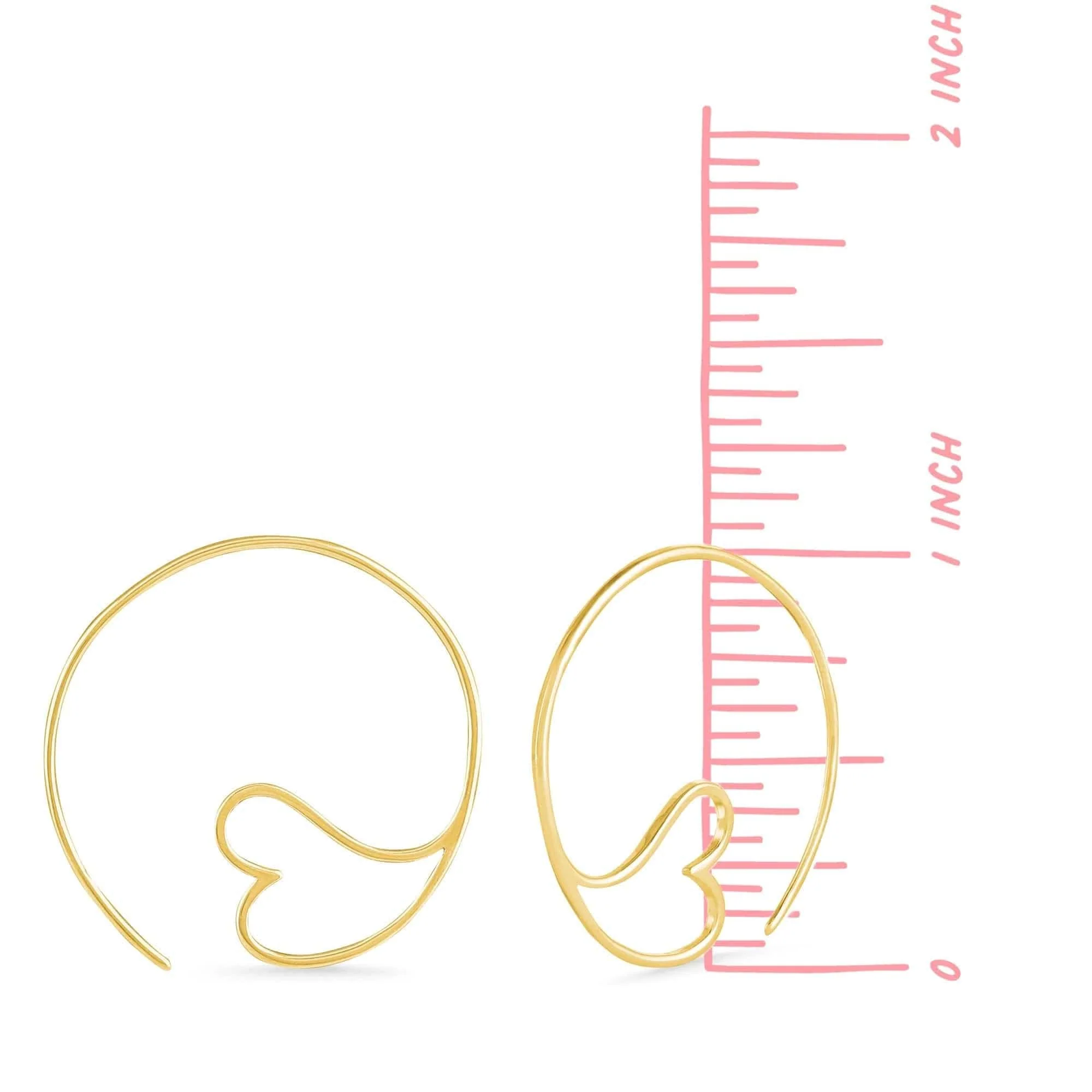 Amore Heart Pull Through Hoops - Image 6