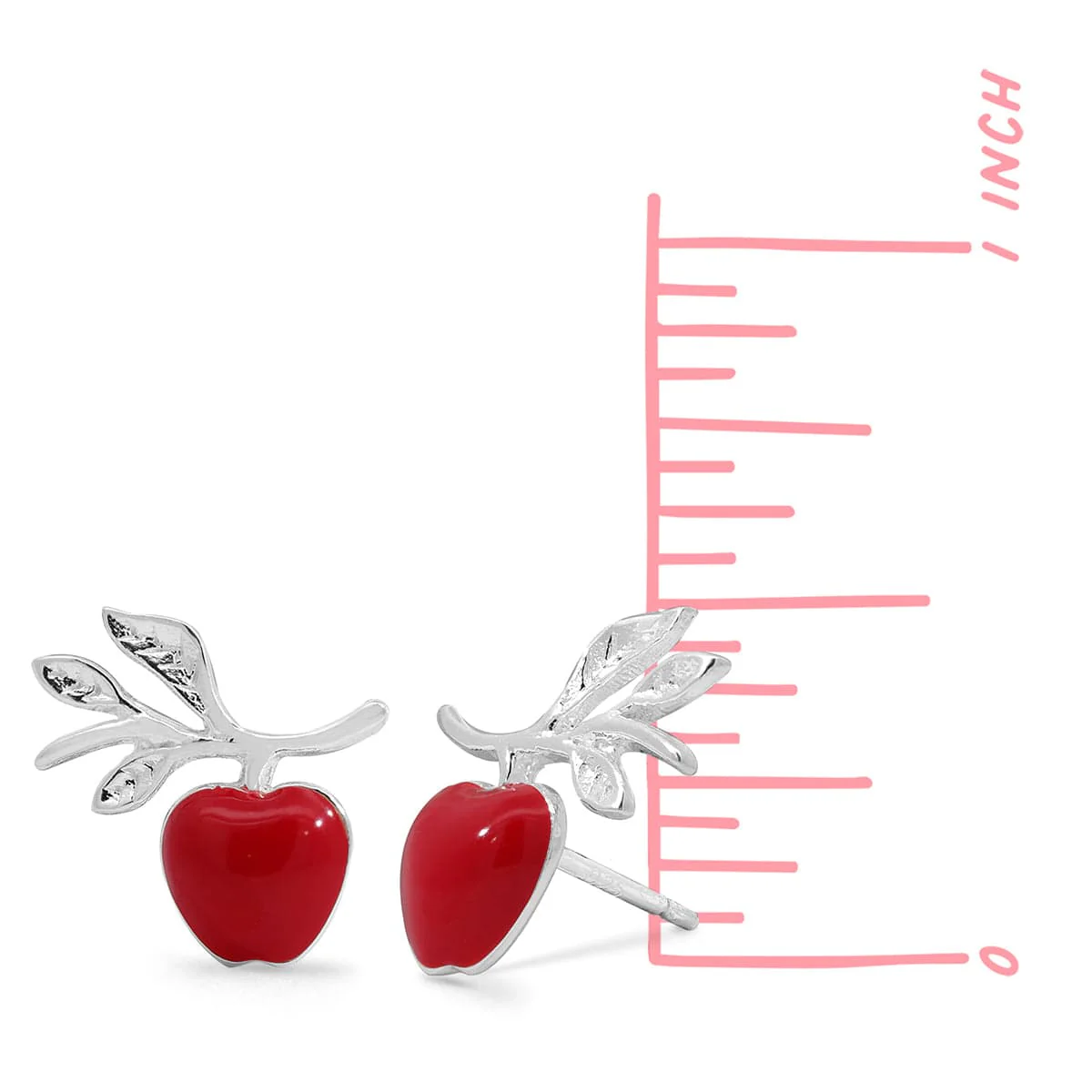 Apple Branch Stud Earrings - Image 3