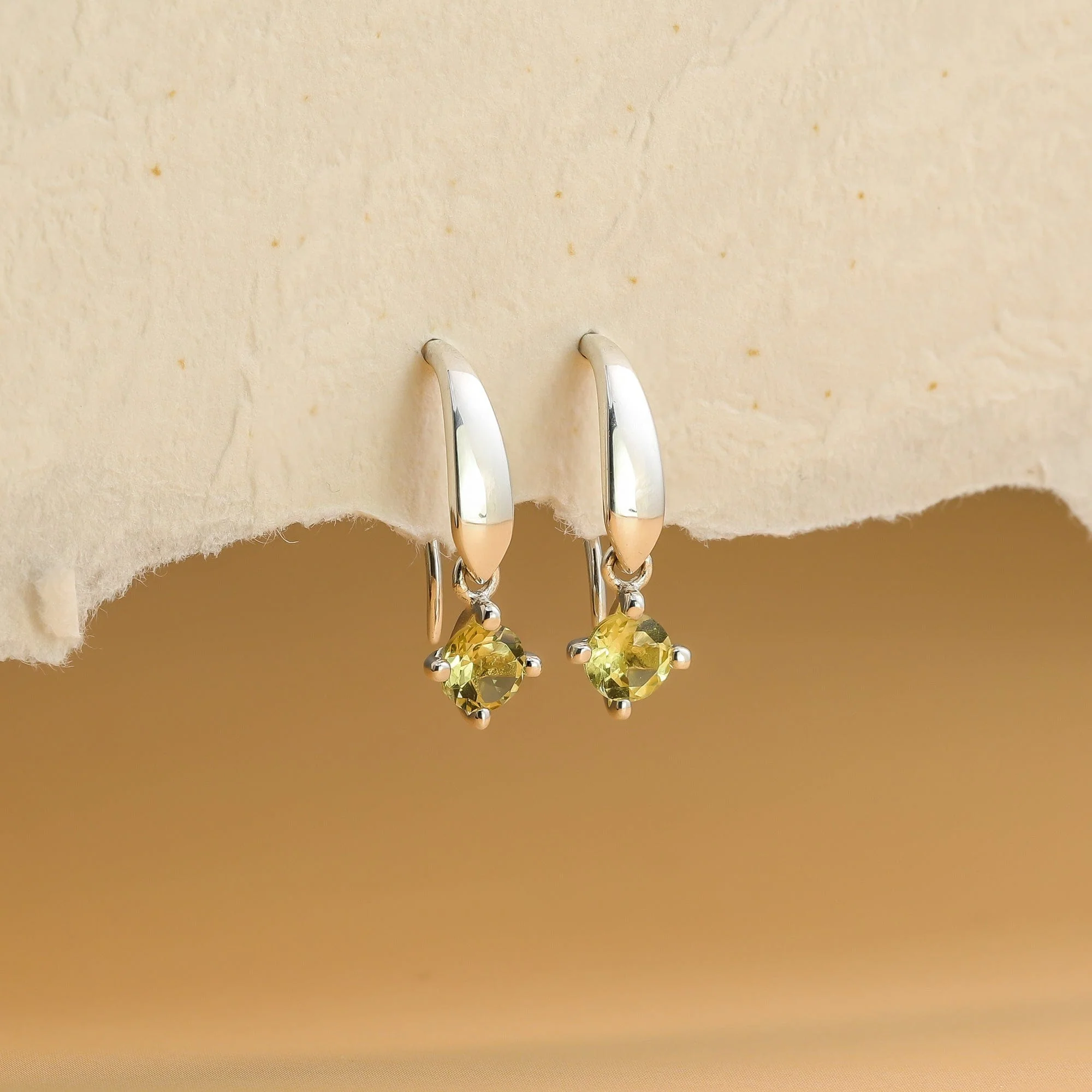 Aria Gemstone Open Drop Earring With Stone - Image 10