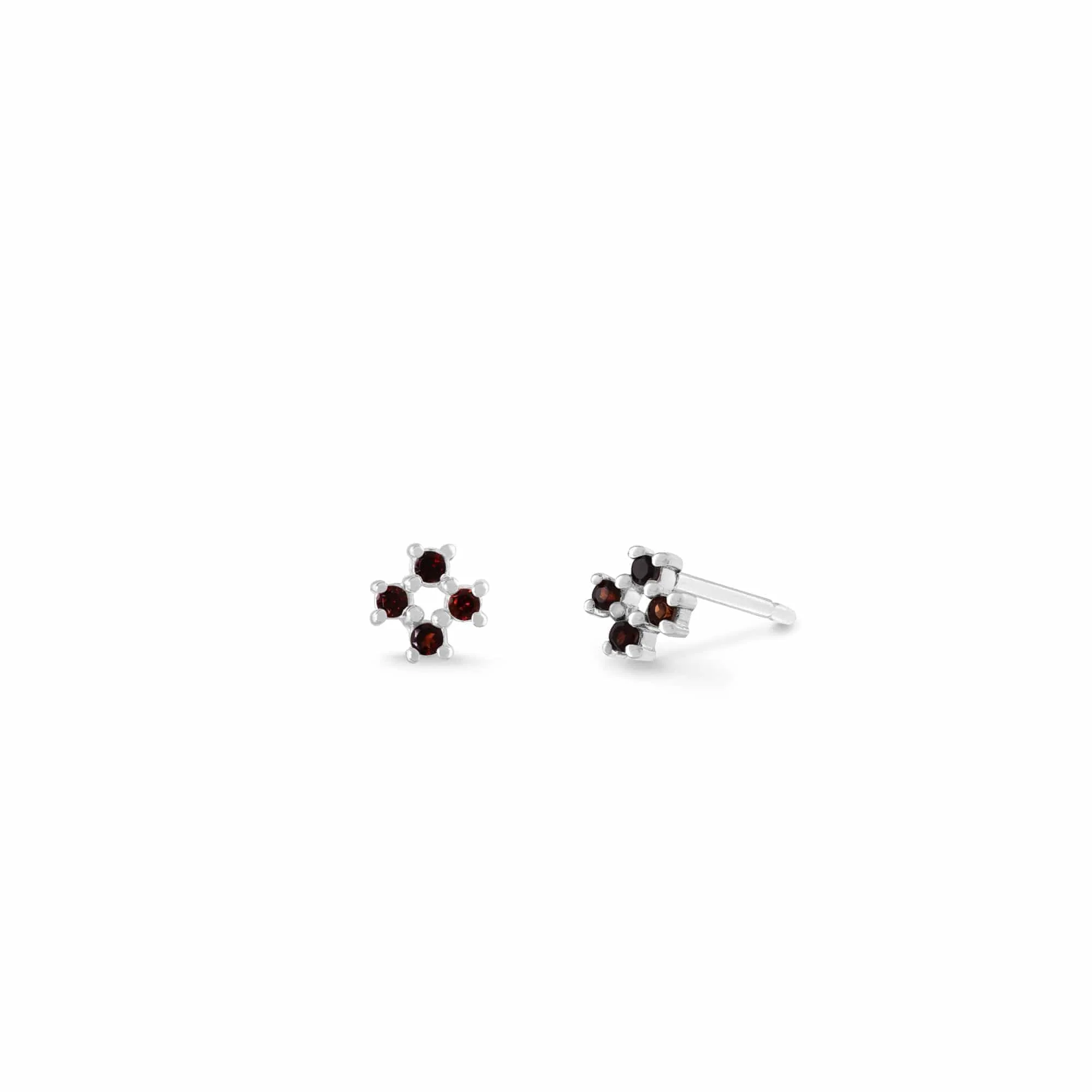 Aria Mini Cross Gemstone Studs - Image 5