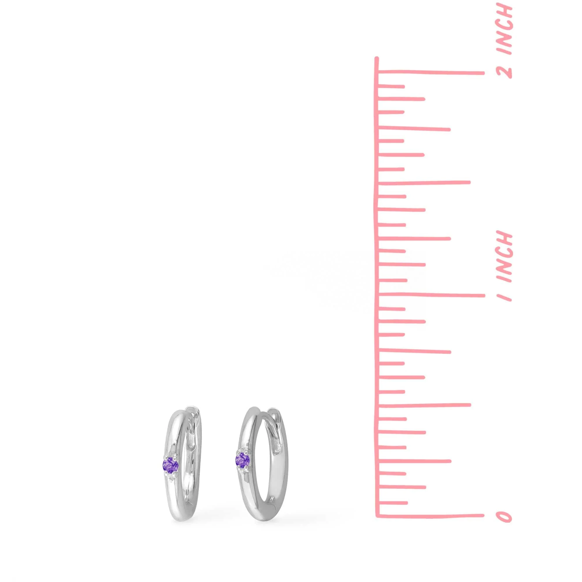 Aria Mini Dot Gemstone Huggies - Image 11