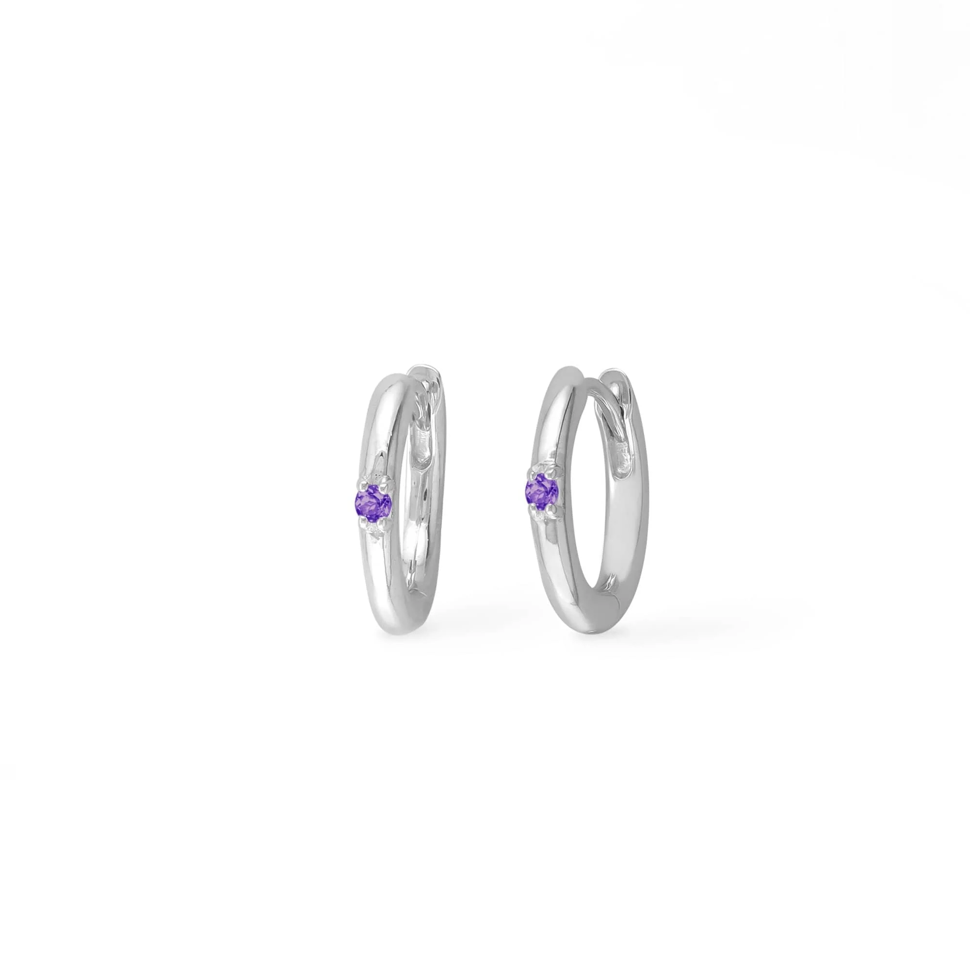 Aria Mini Dot Gemstone Huggies - Image 5