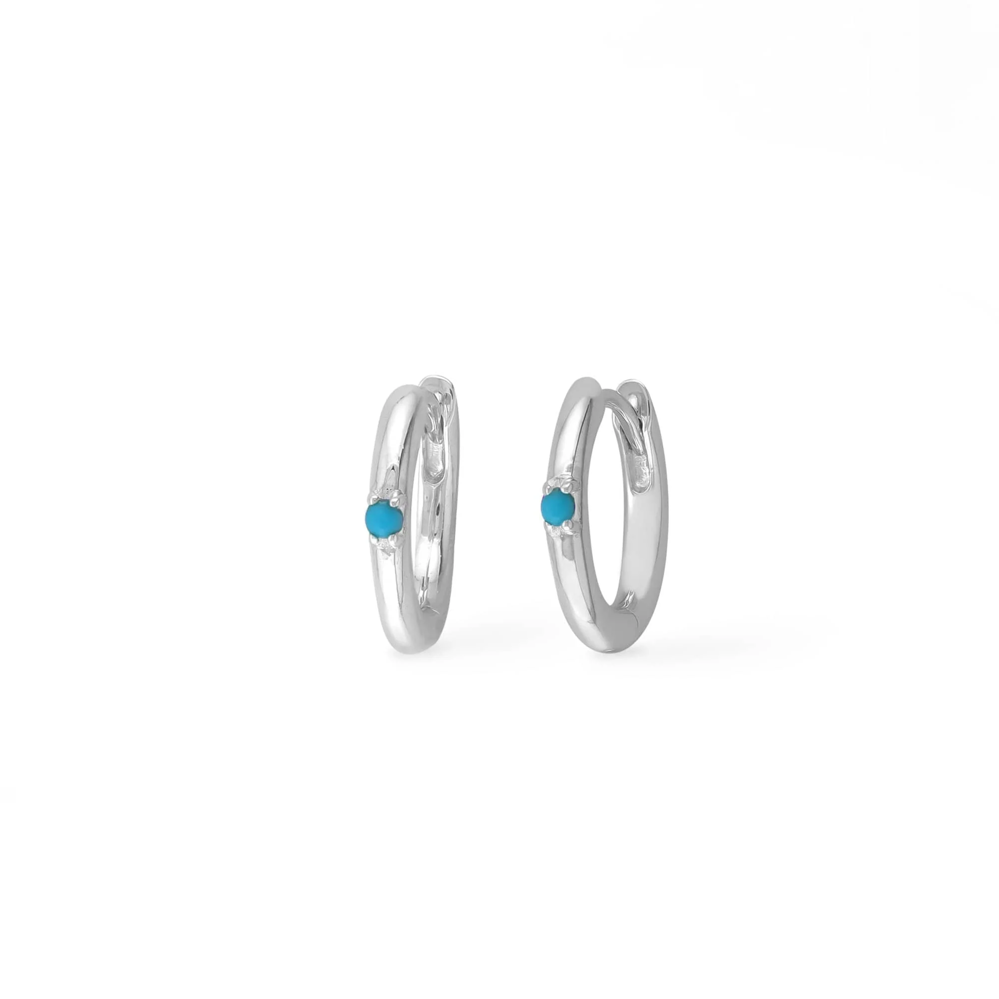 Aria Mini Dot Gemstone Huggies - Image 7