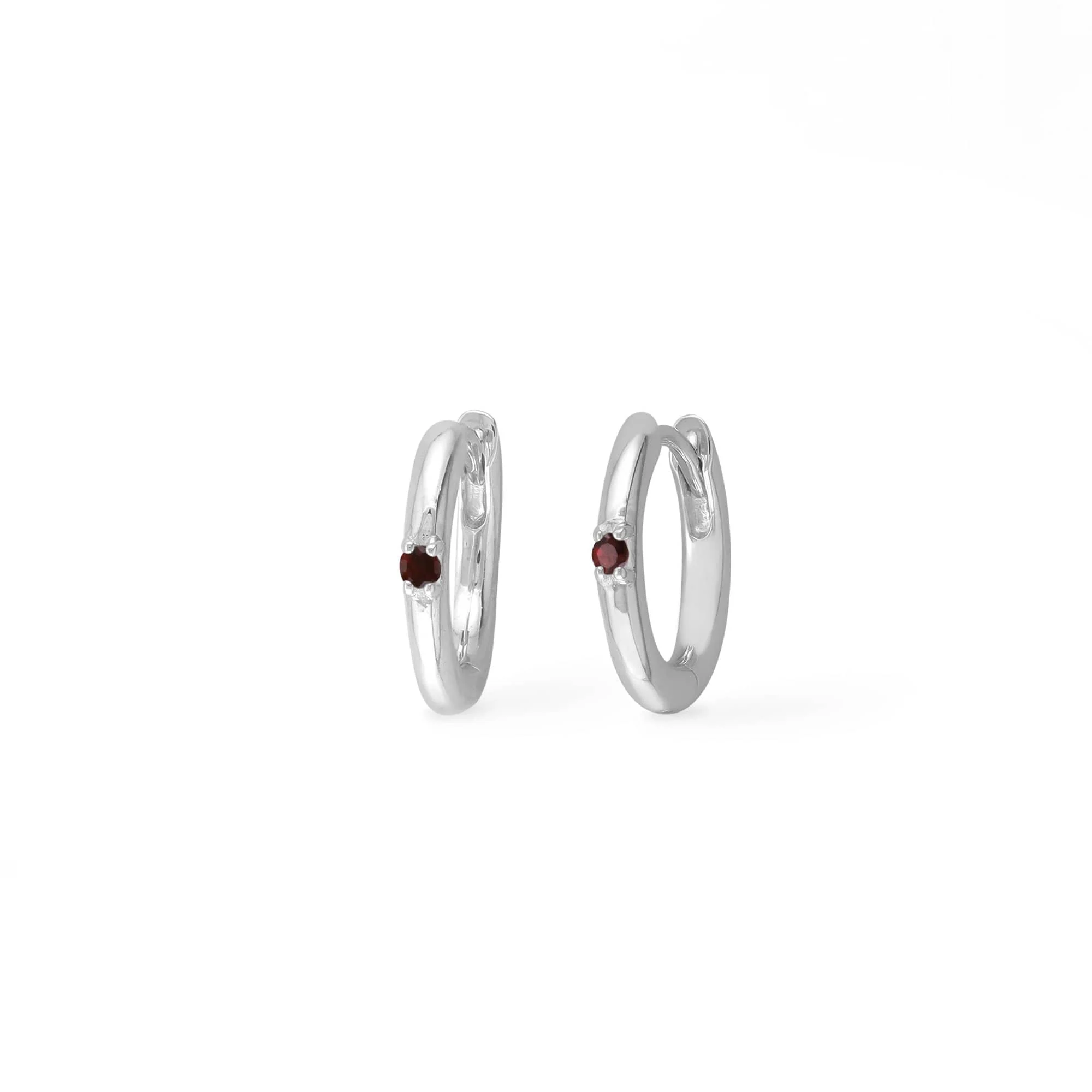 Aria Mini Dot Gemstone Huggies - Image 9