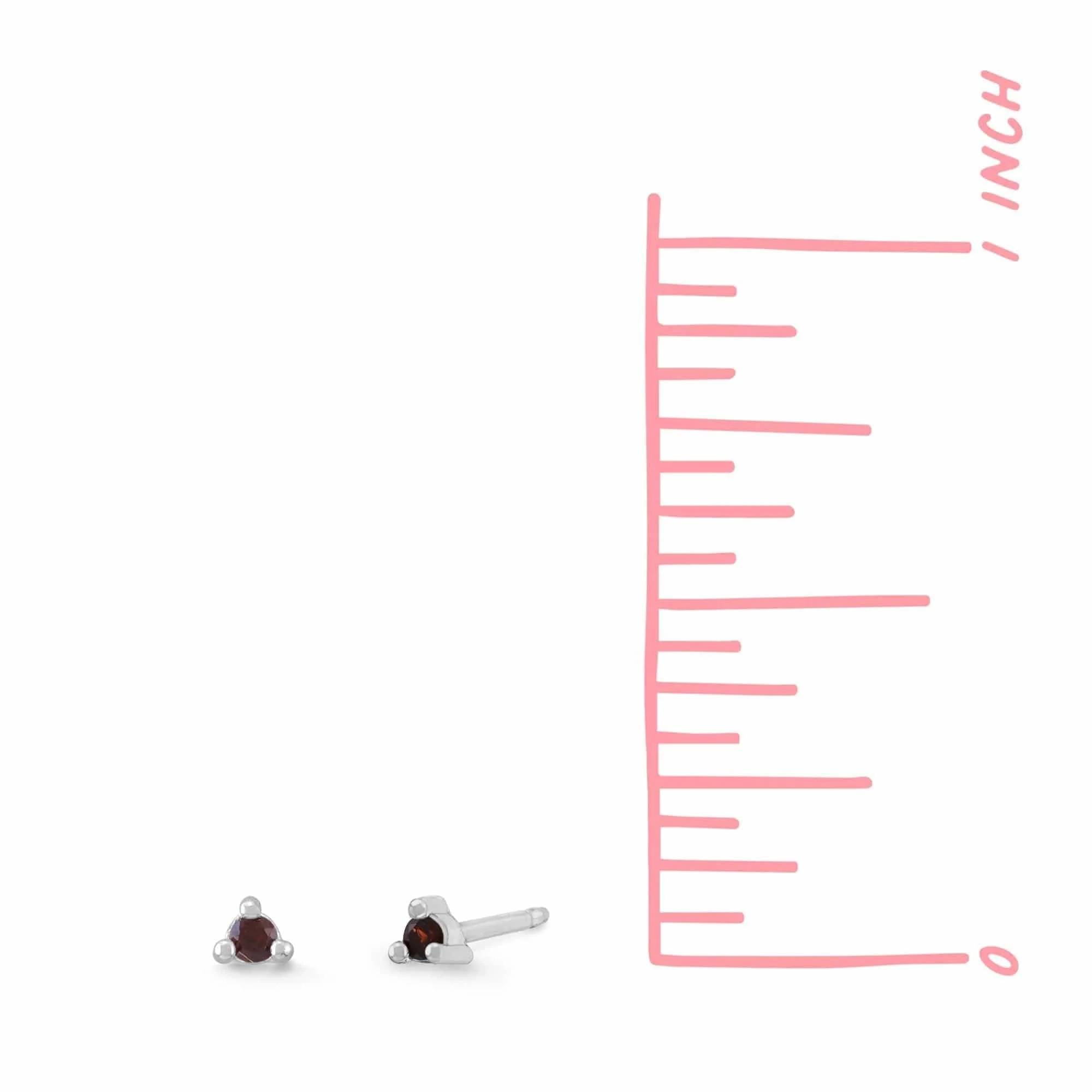 Aria Mini Dot Gemstone Studs - Image 10