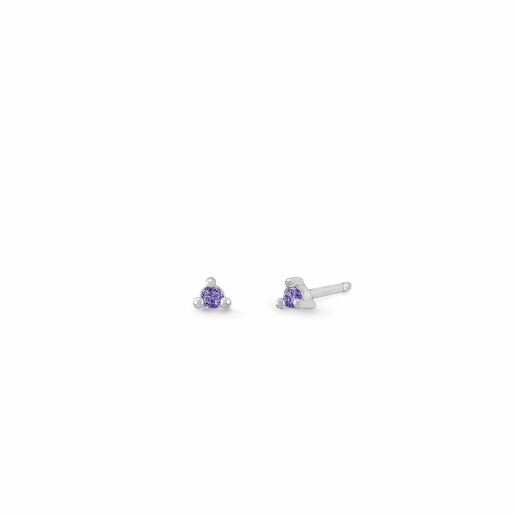 Aria Mini Dot Gemstone Studs - Image 2