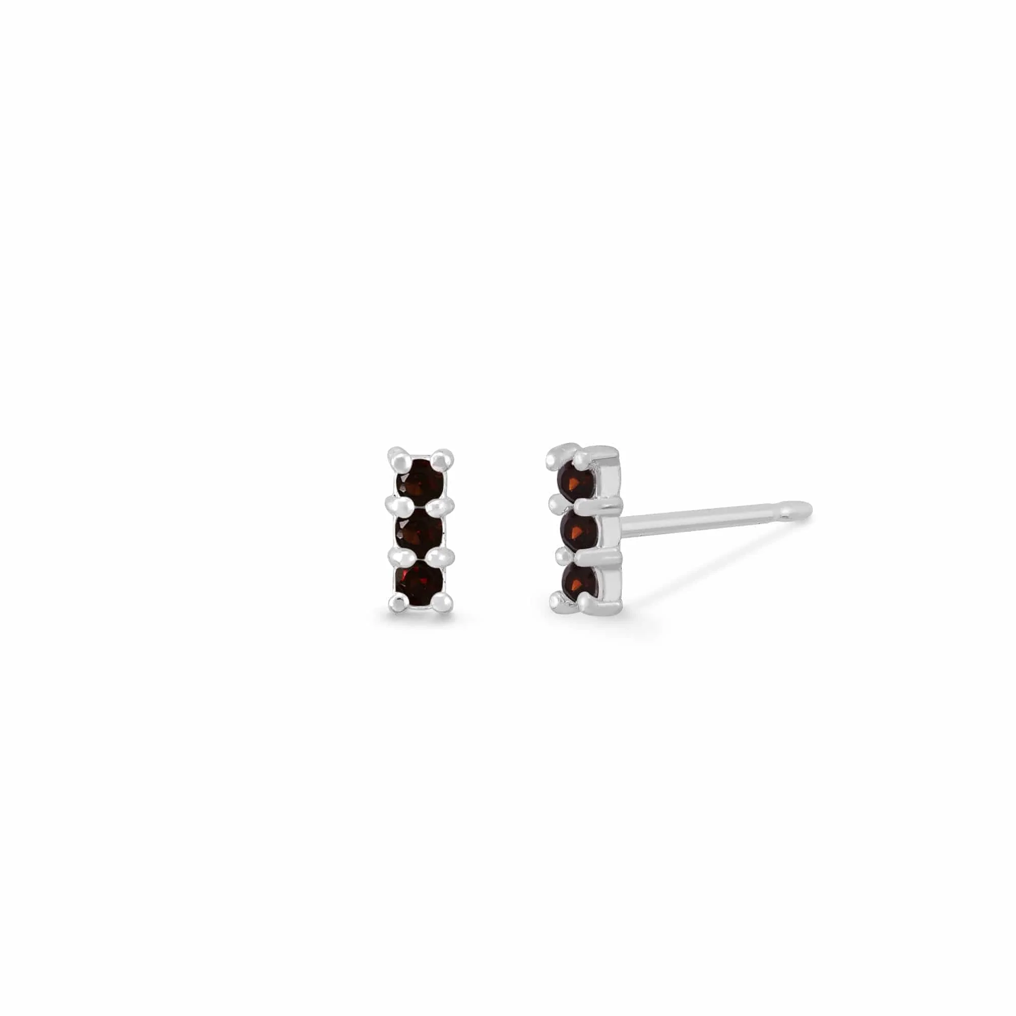 Aria Mini Line Bar Gemstone Studs - Image 5