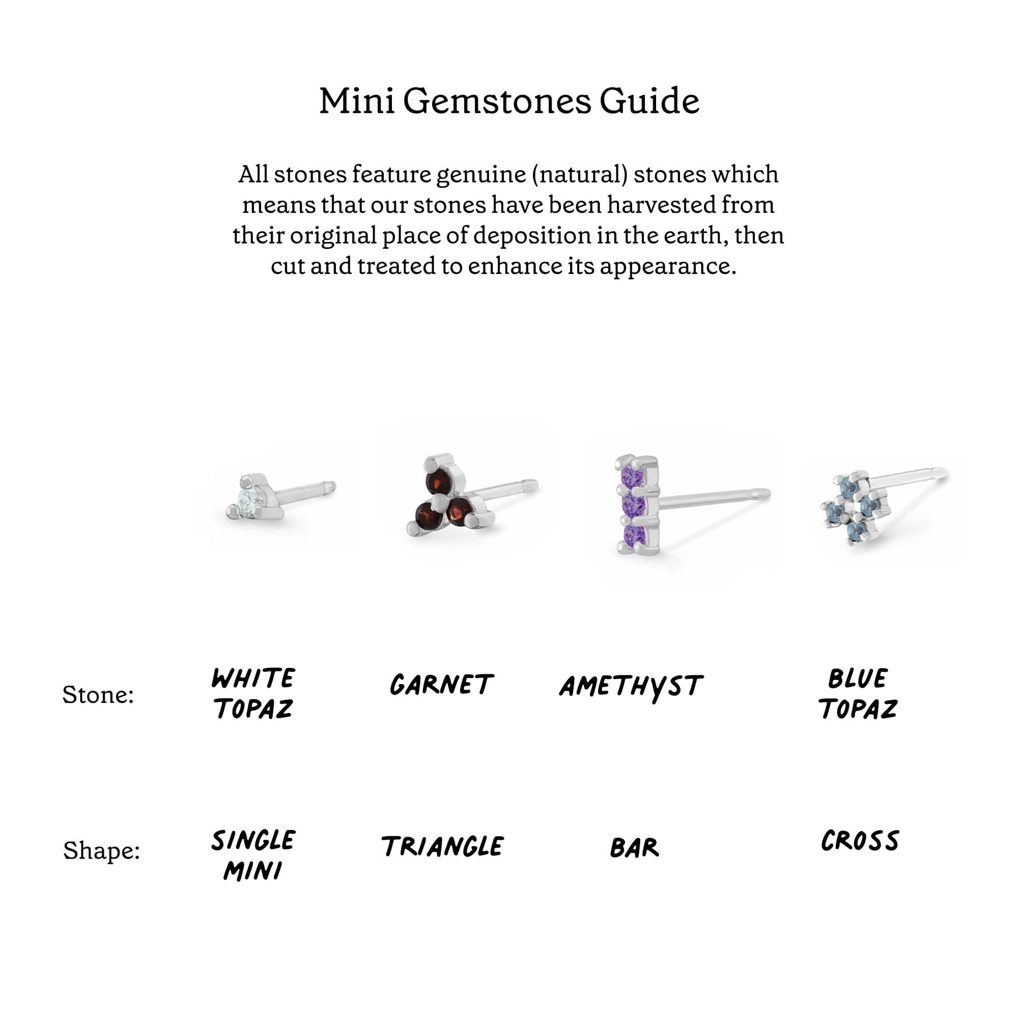 Aria Mini Line Bar Gemstone Studs - Image 6