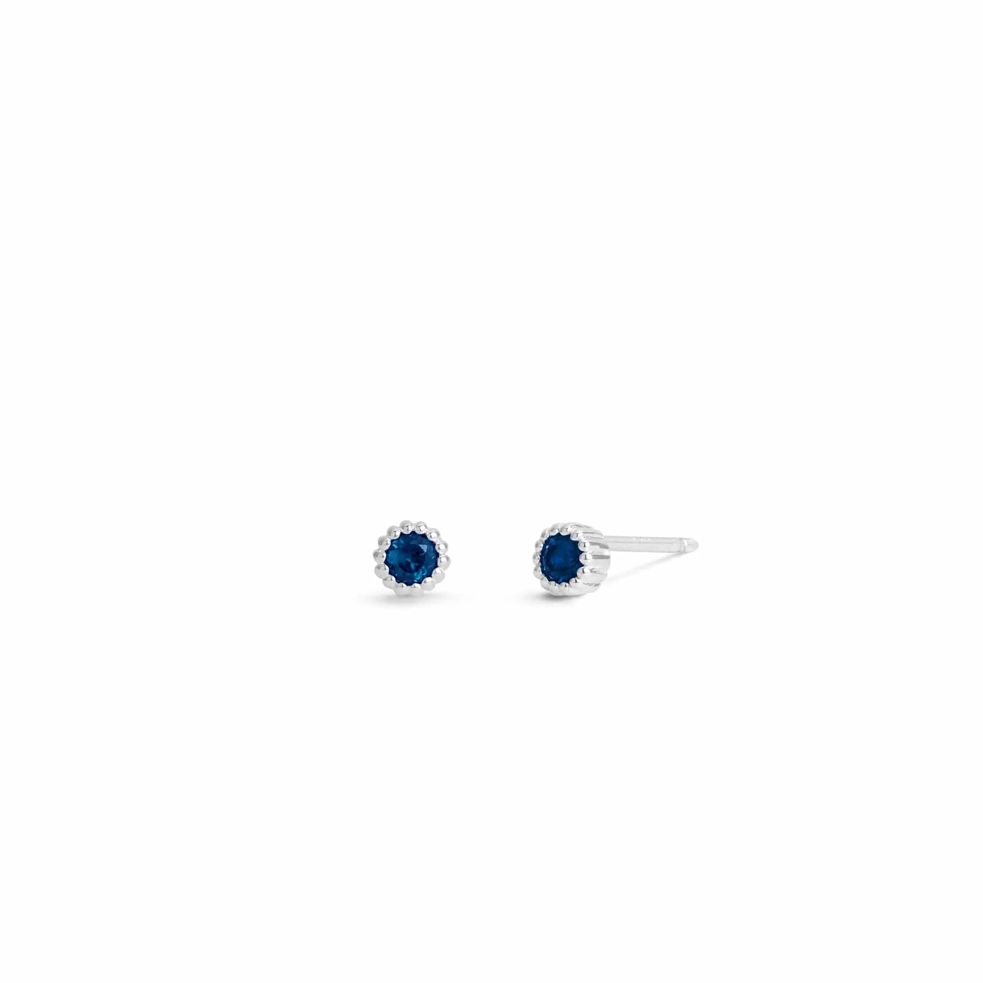 Aria Mini Round Gemstone Studs - Image 7
