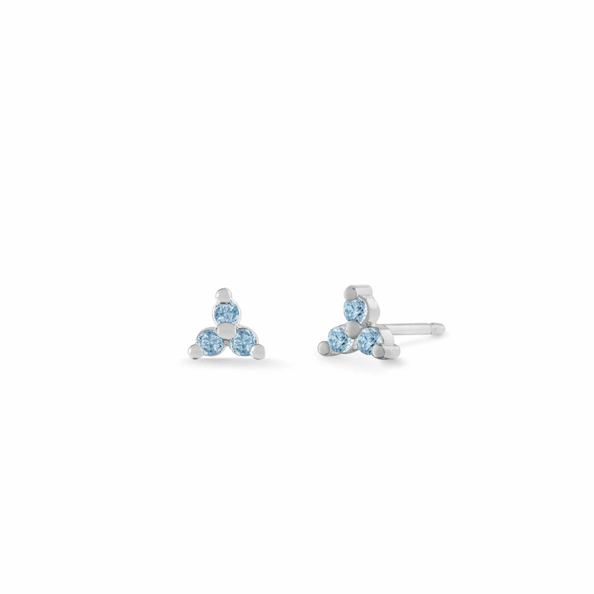 Aria Mini Triangle Gemstone Studs - Image 4