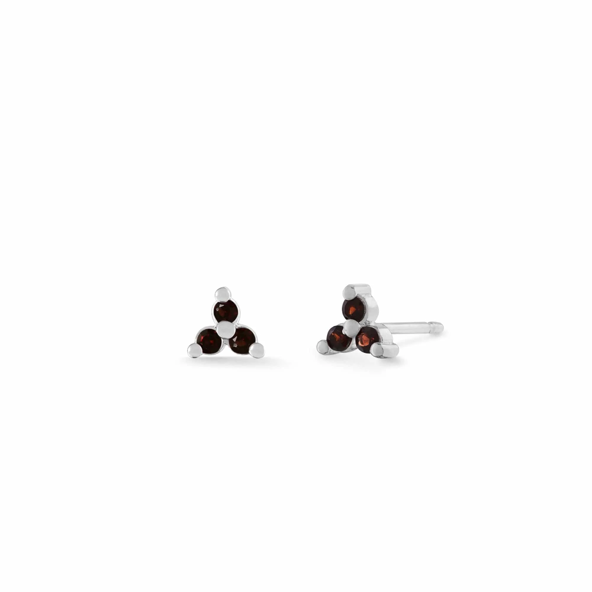 Aria Mini Triangle Gemstone Studs - Image 5