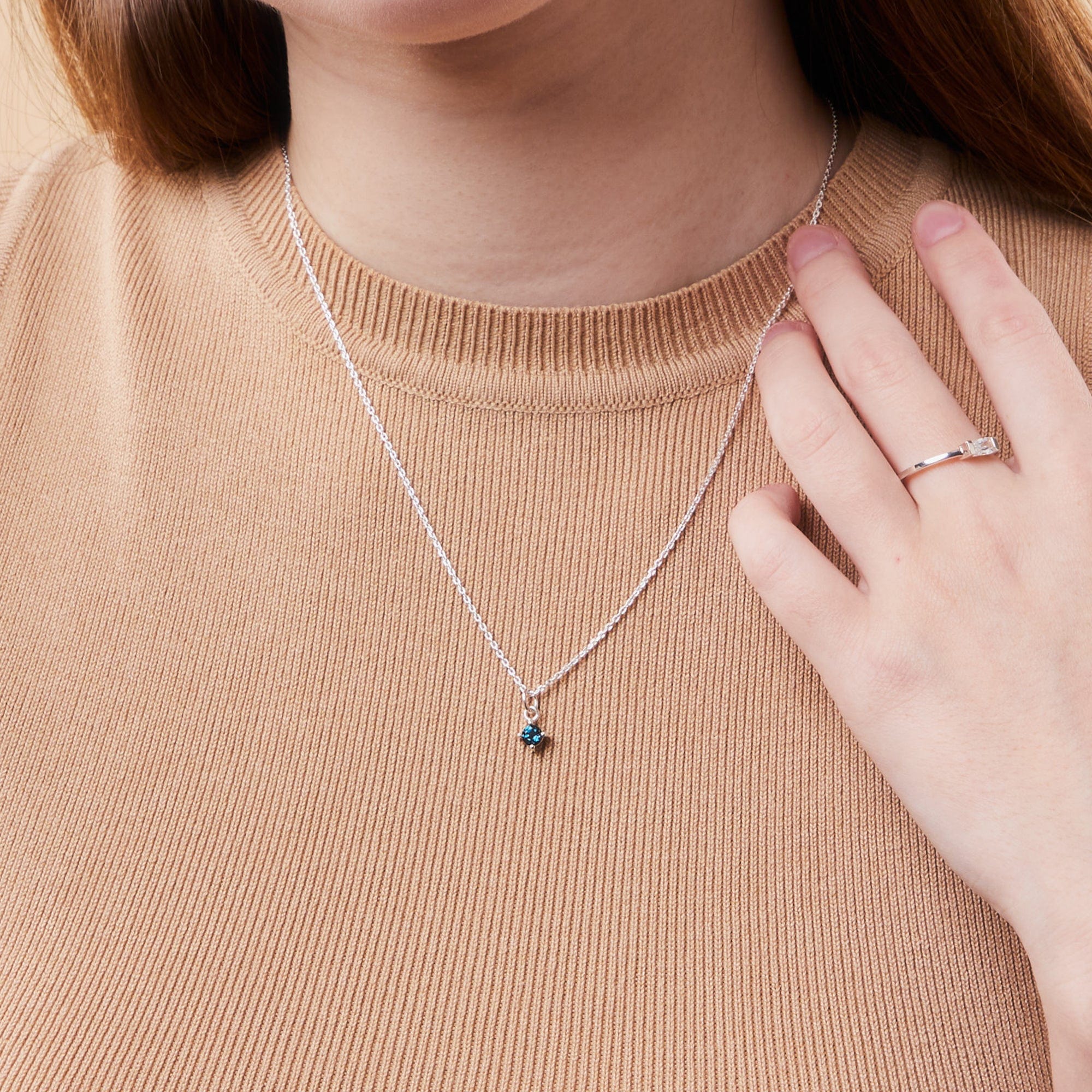Aria Round Gemstone Necklace - Image 9