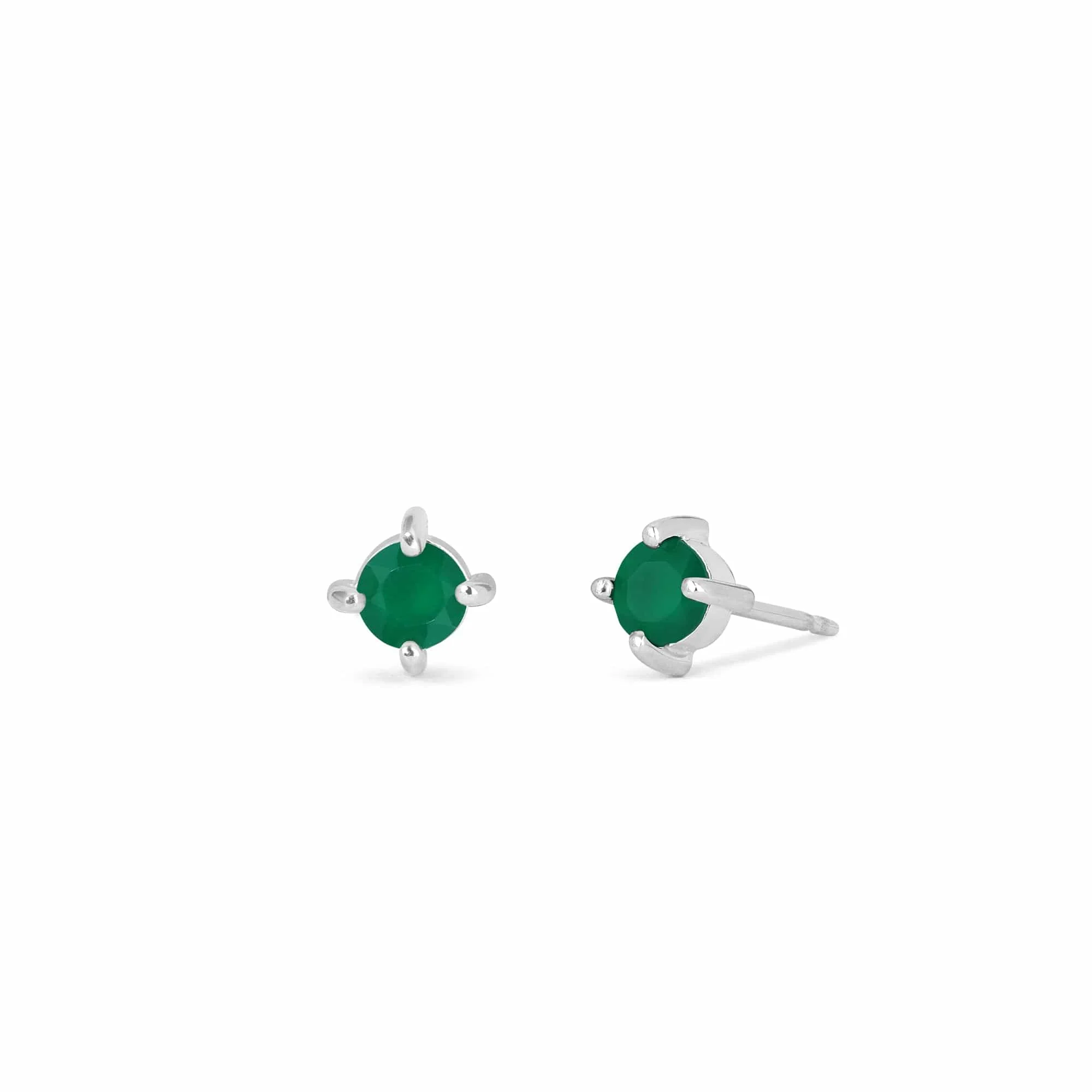 Aria Round Gemstone Studs - Image 5