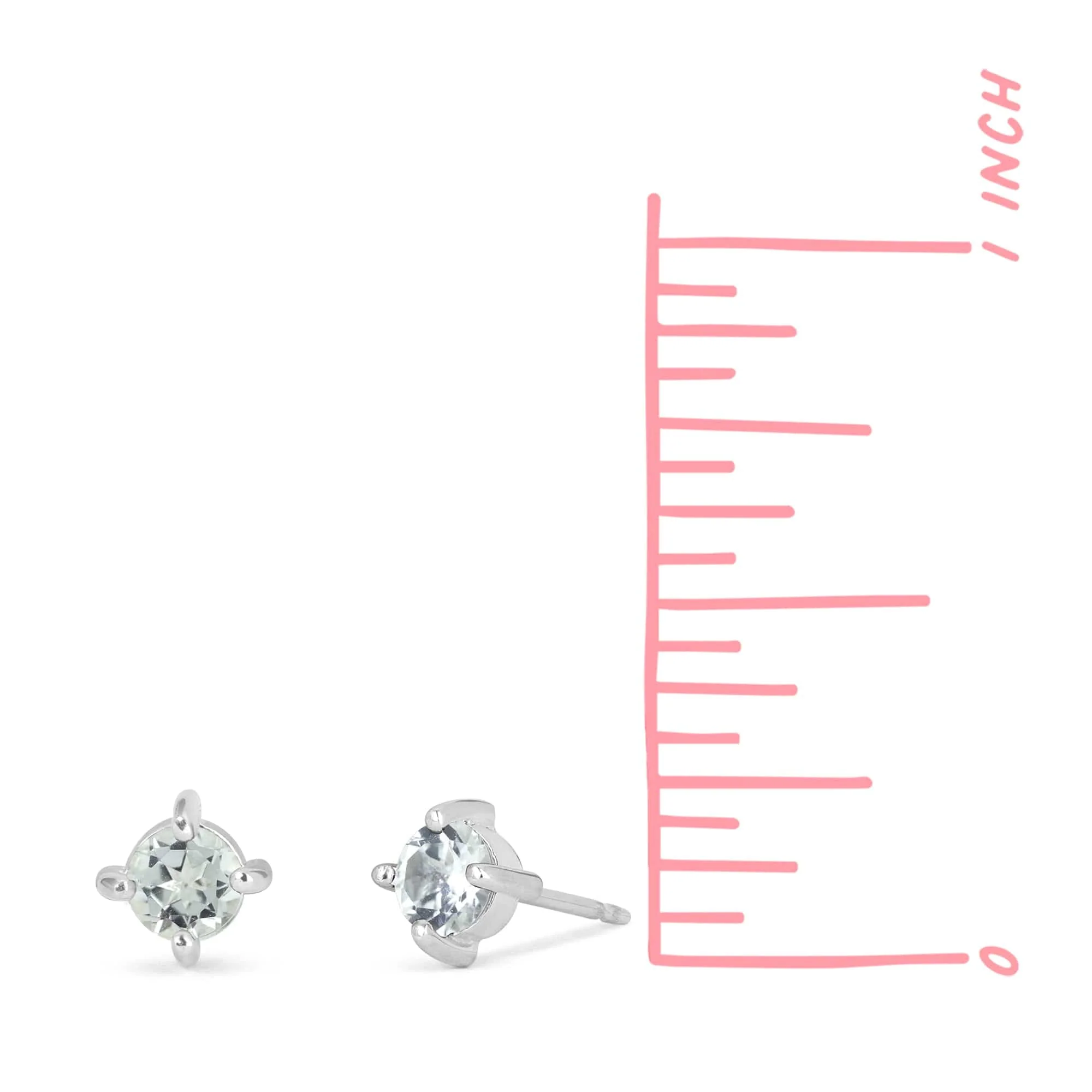 Aria Round Gemstone Studs - Image 9