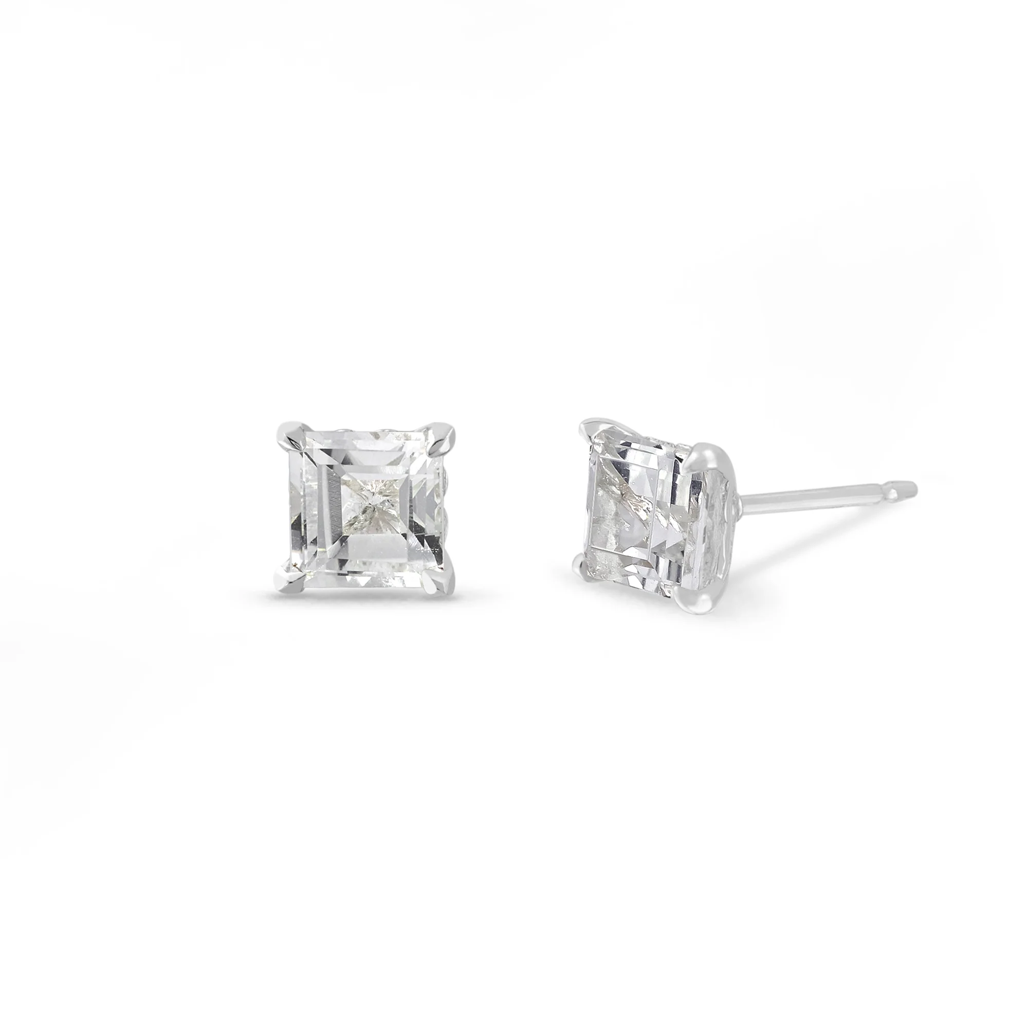 Aria Step Cut Gemstone Studs