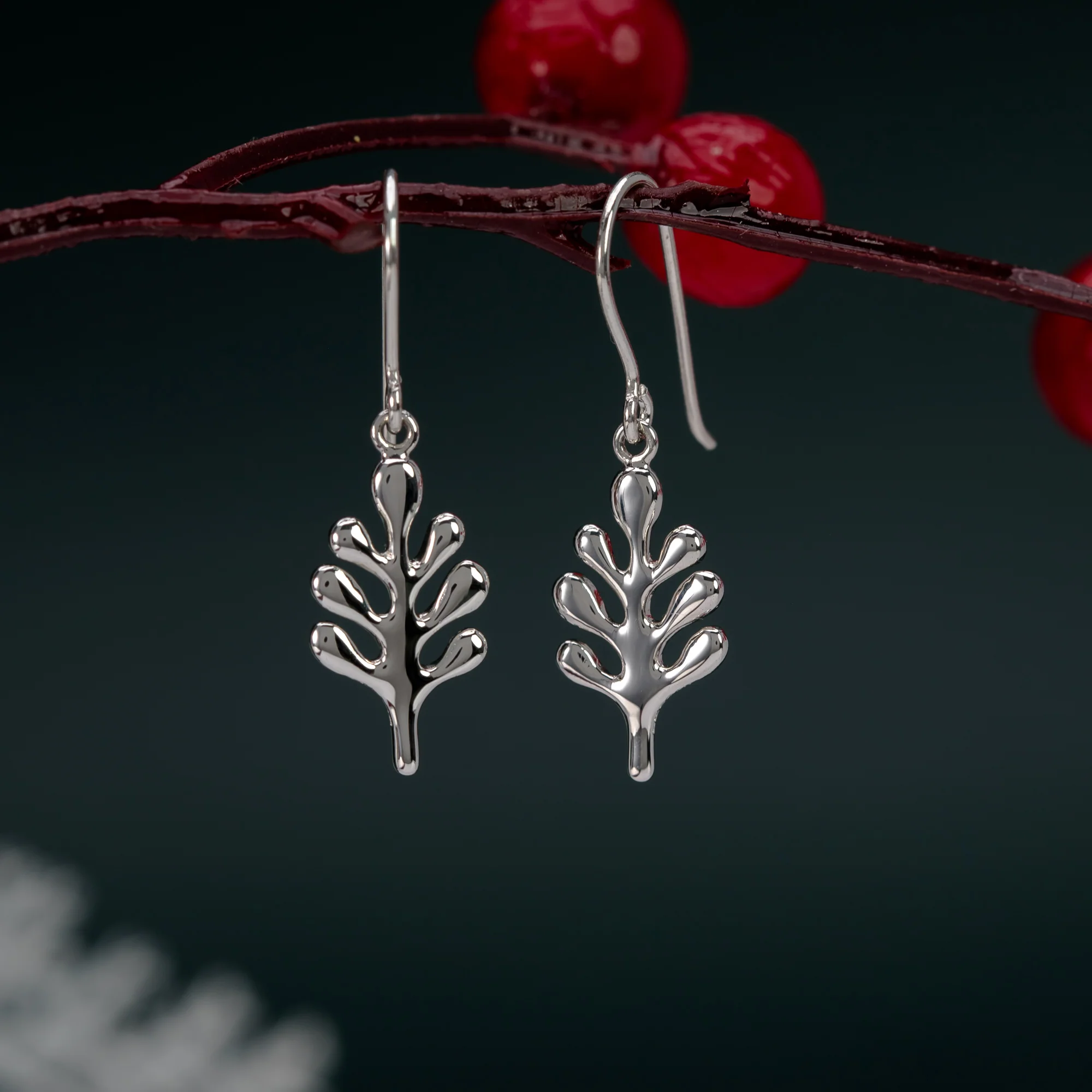 Autumn Tree Branch Dangle Earrings - Image 3