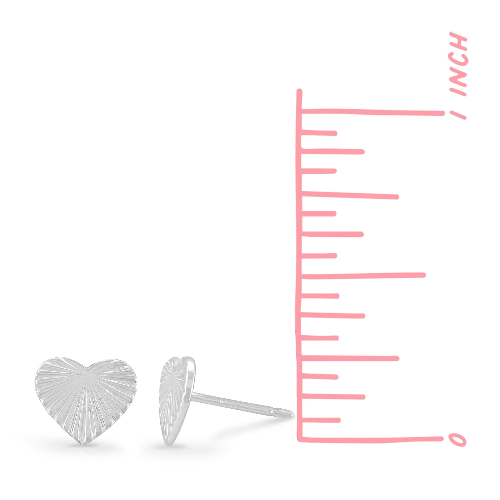 Ava Heart Studs - Image 4