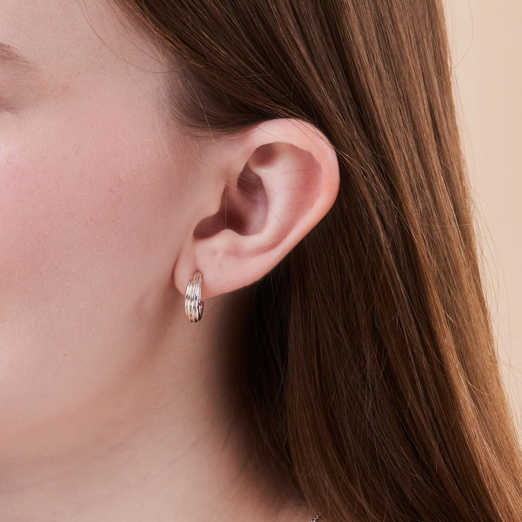 Ava Lined Hoops - Image 2