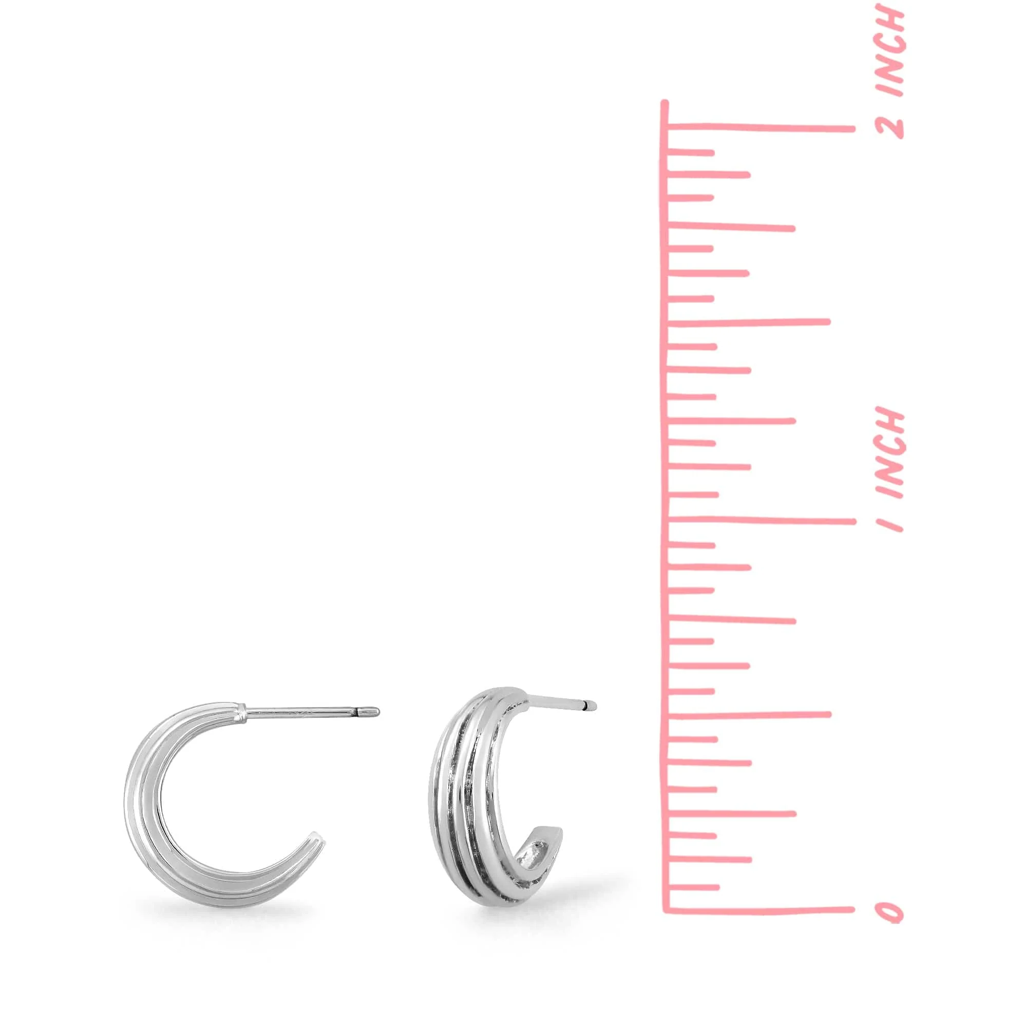 Ava Lined Hoops - Image 4