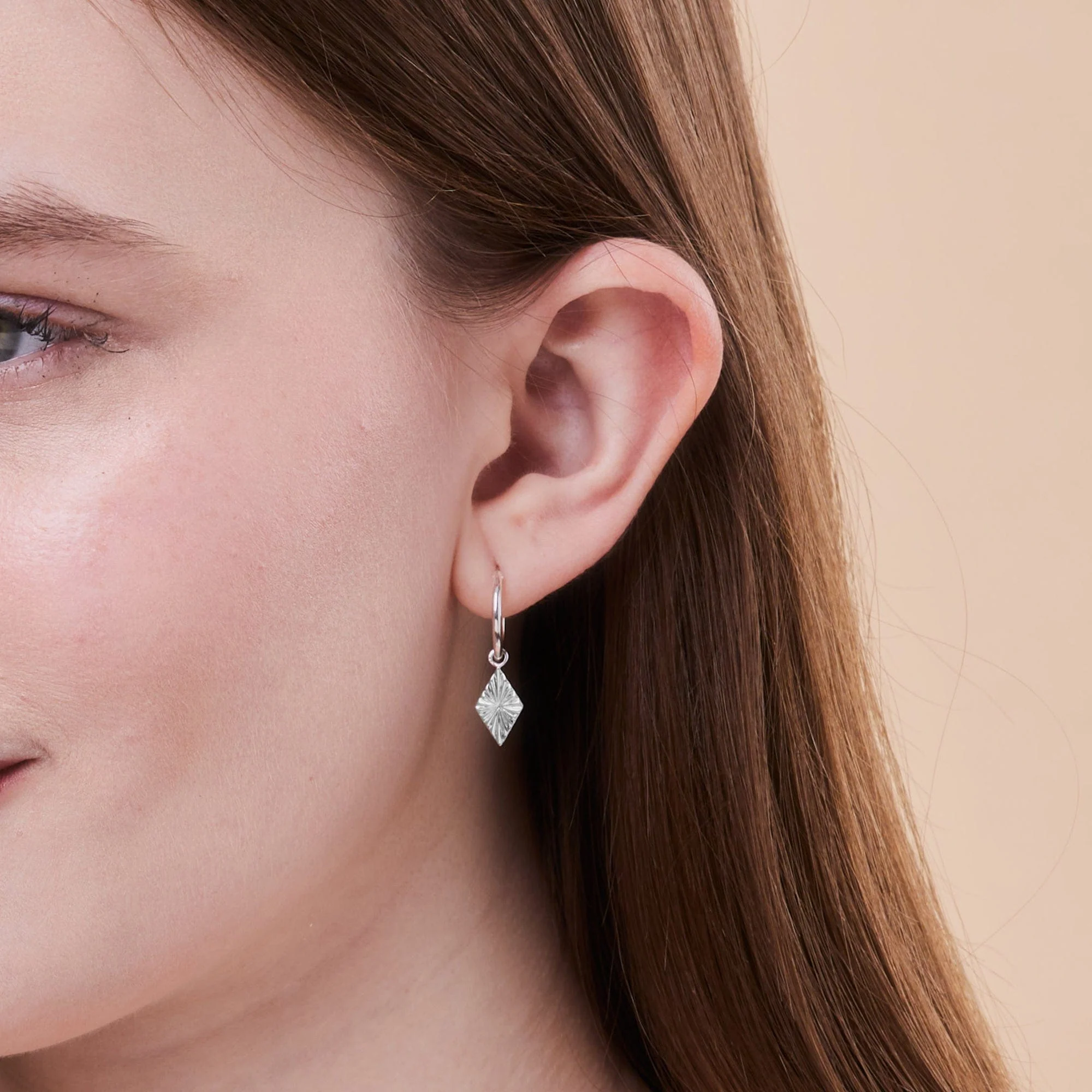 Ava Rhombus Shaped Hoops - Image 2