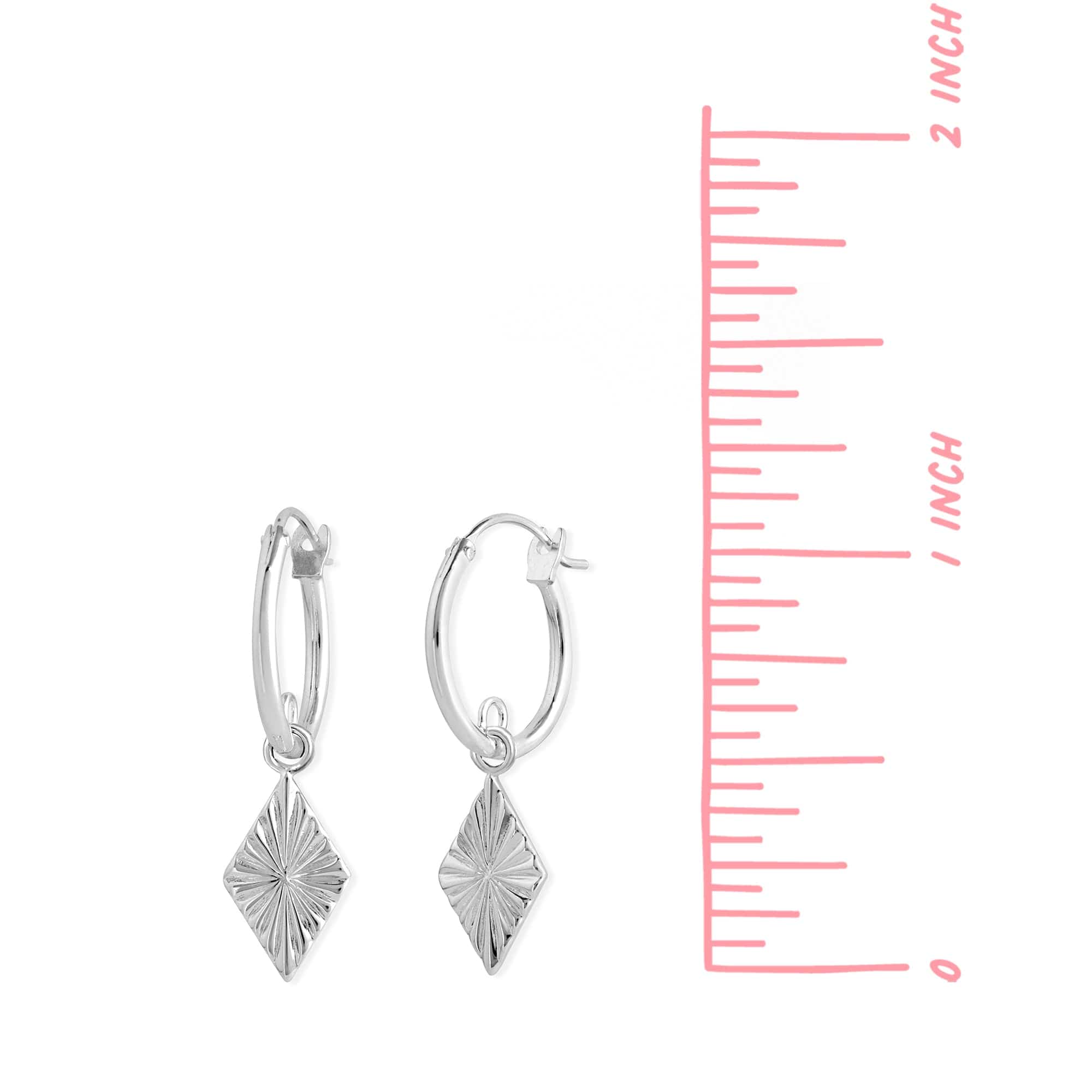 Ava Rhombus Shaped Hoops - Image 3