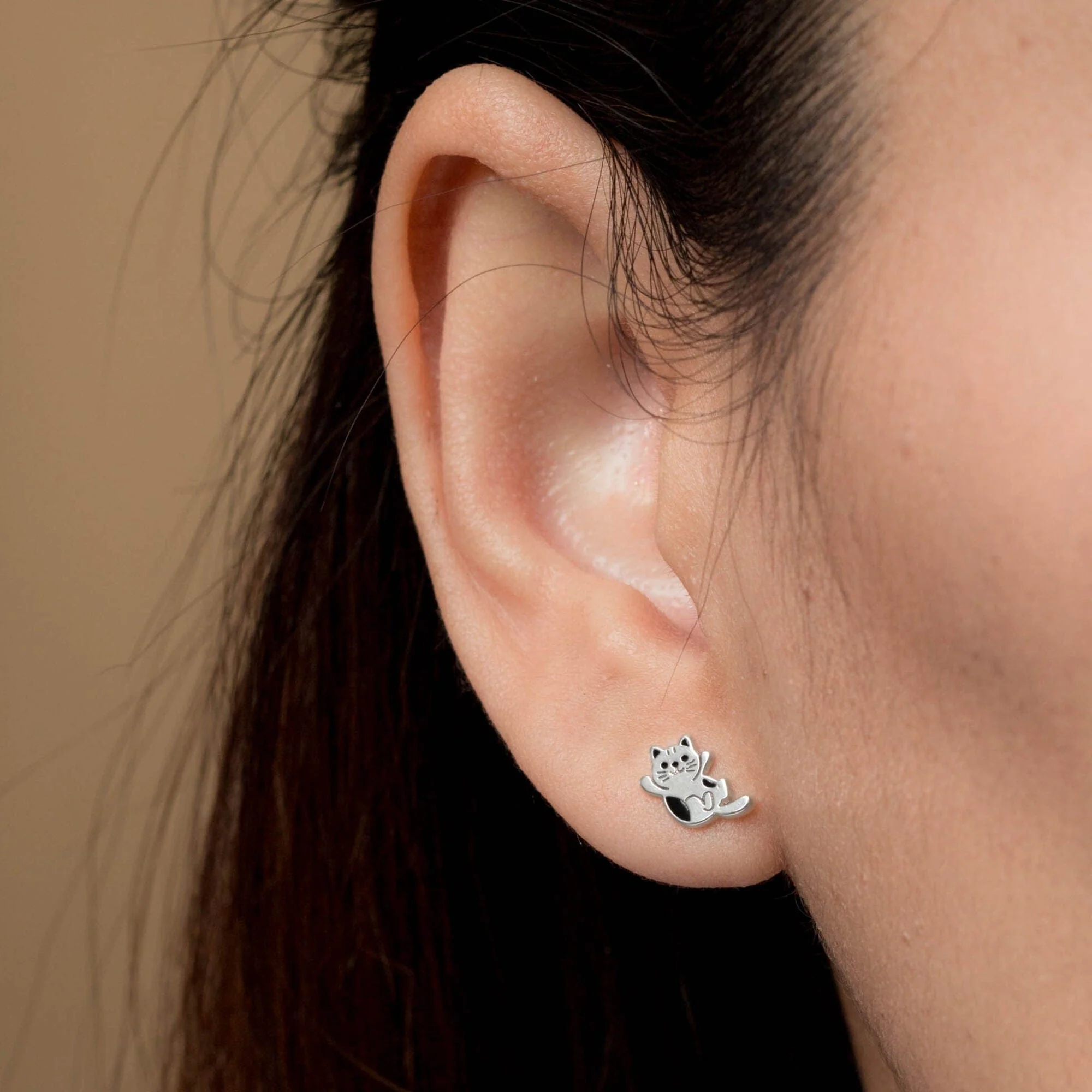 Baby Kitten Earring Studs - Image 2
