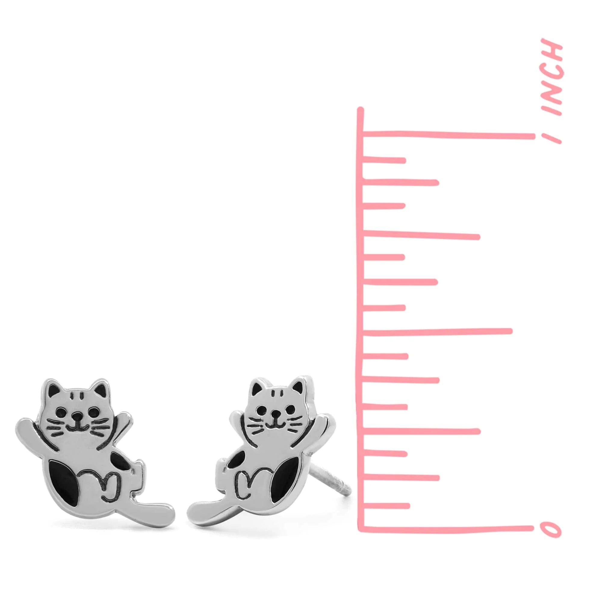 Baby Kitten Earring Studs - Image 4