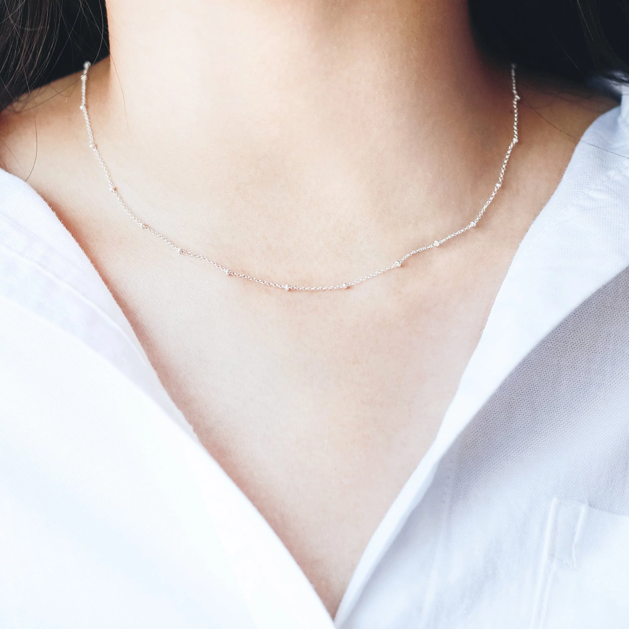 Bead Chain Necklace 18" - Image 3