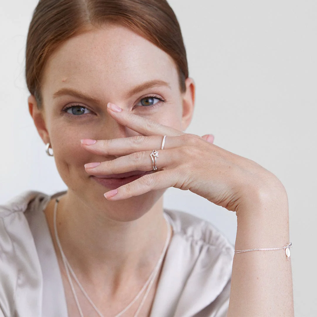 Belle Chevron Matte Ring - Image 2