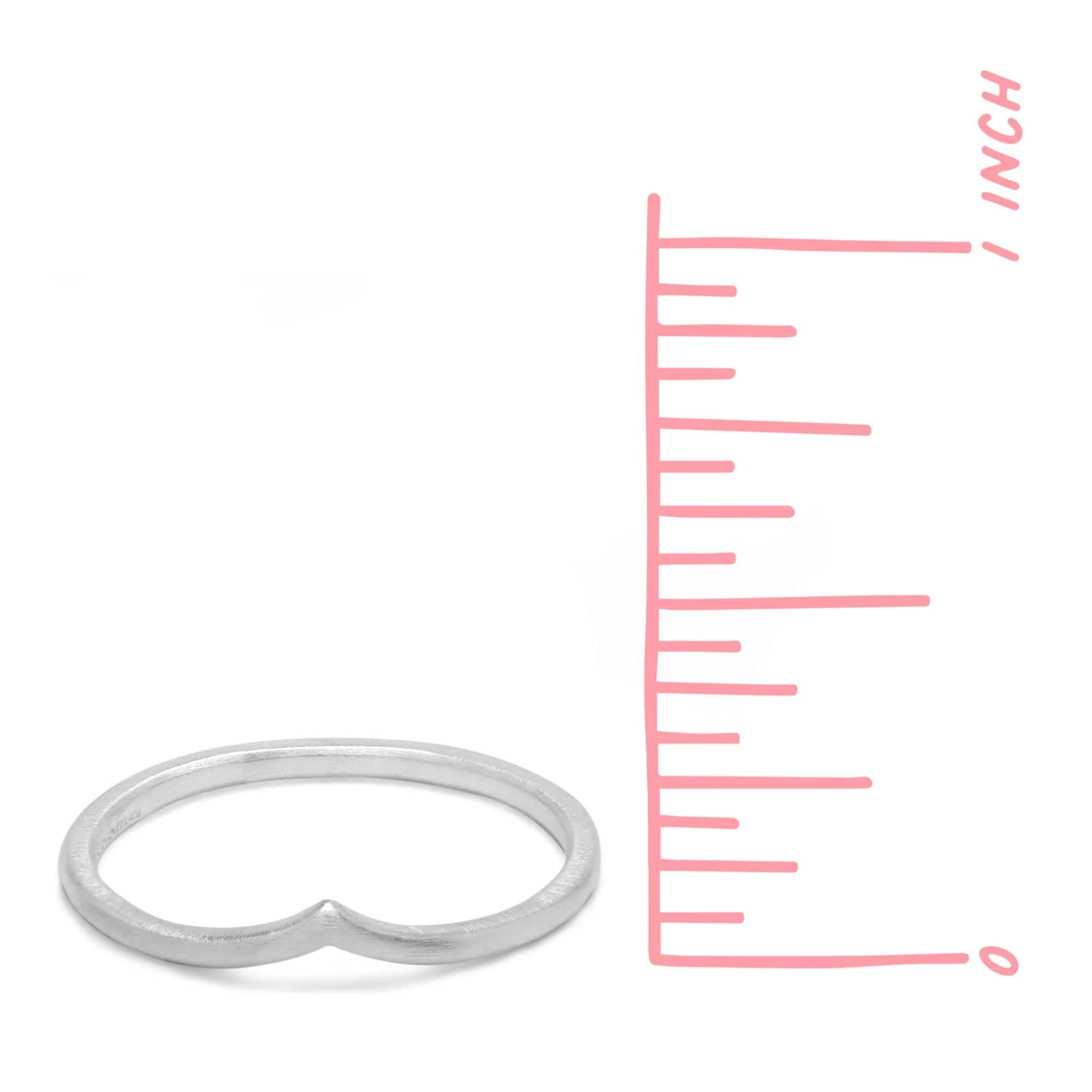 Belle Chevron Matte Ring - Image 4