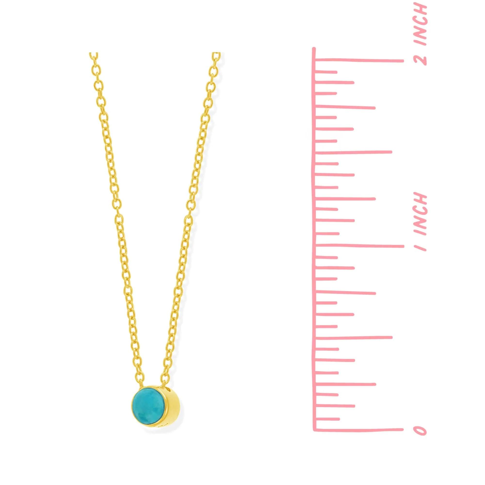 Belle Dot Pendant Necklace Gold - Image 4