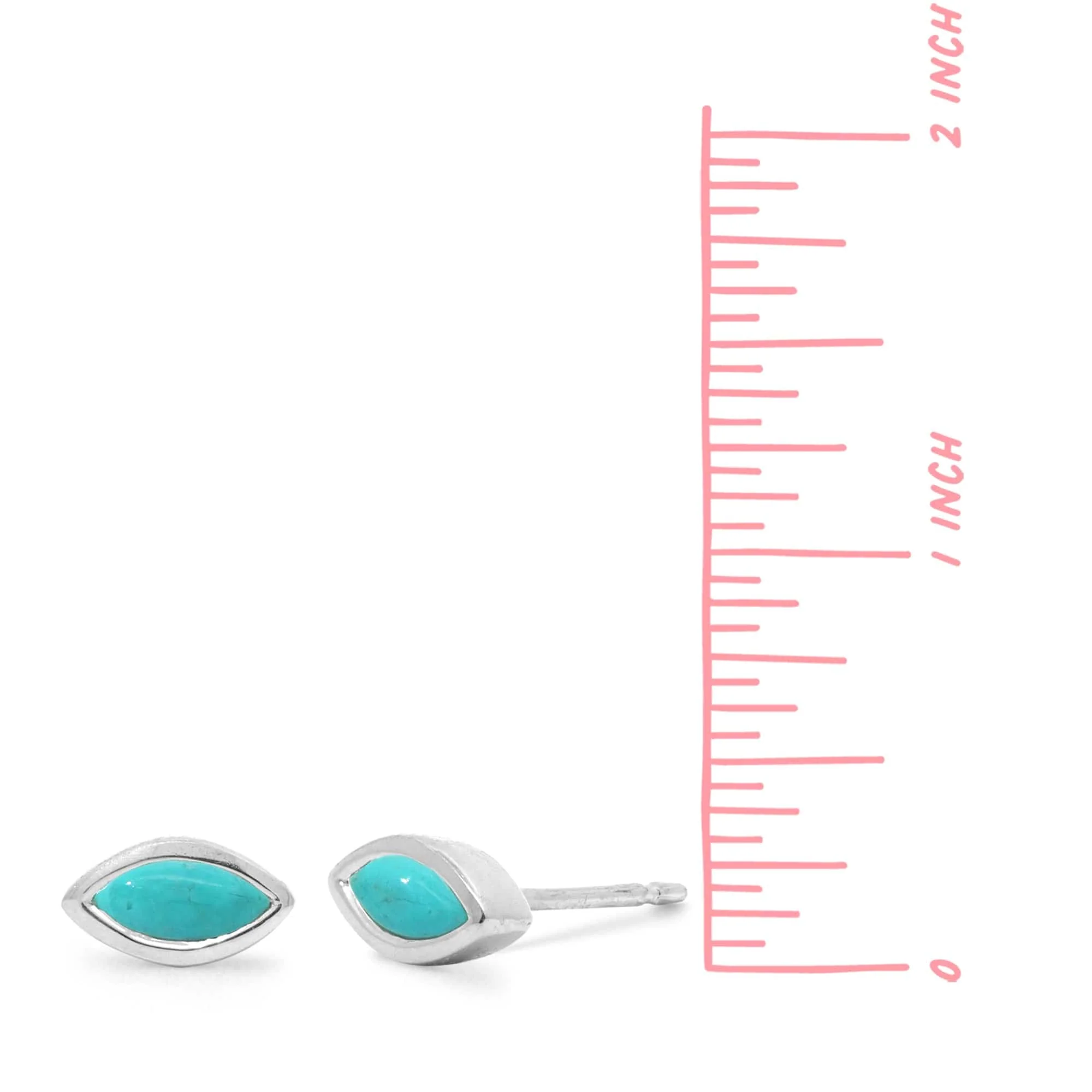 Belle Evil Eye Stud Earrings with Stone - Image 7