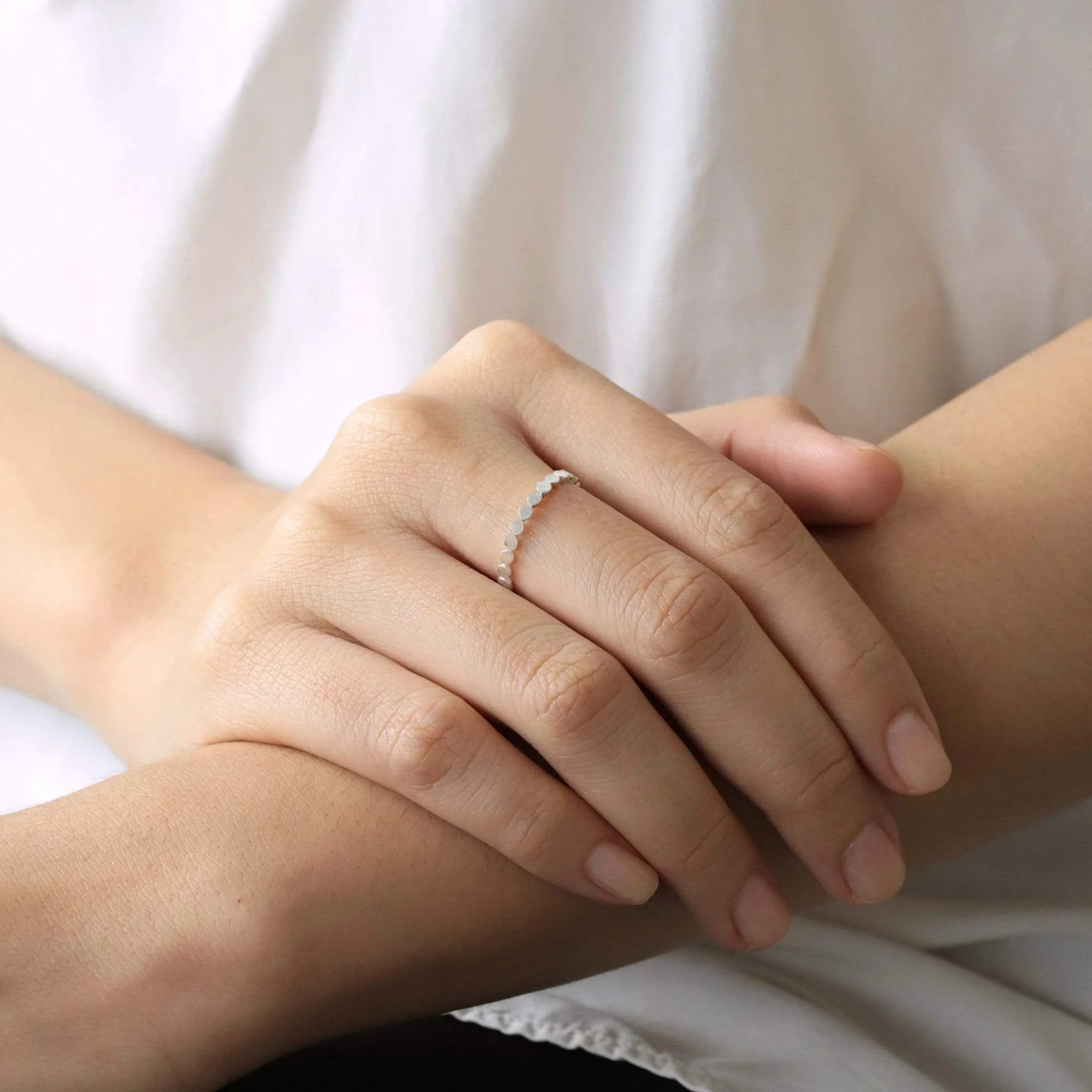 Belle Flat Dot Matte Ring - Image 3