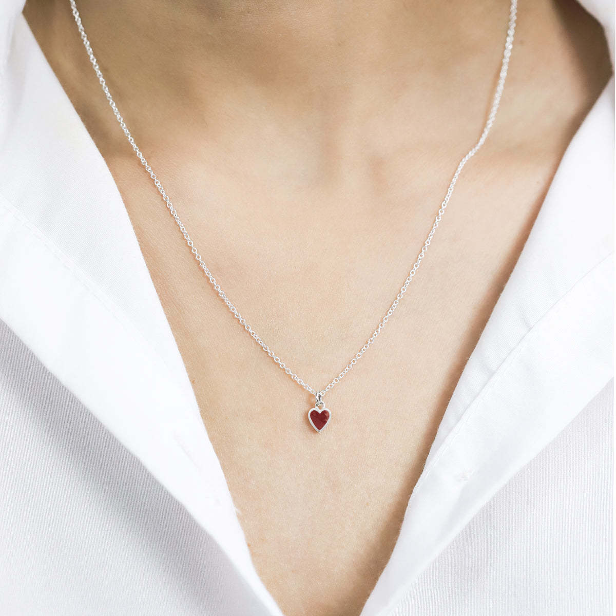 Belle Heart Necklace with Stone - Image 4