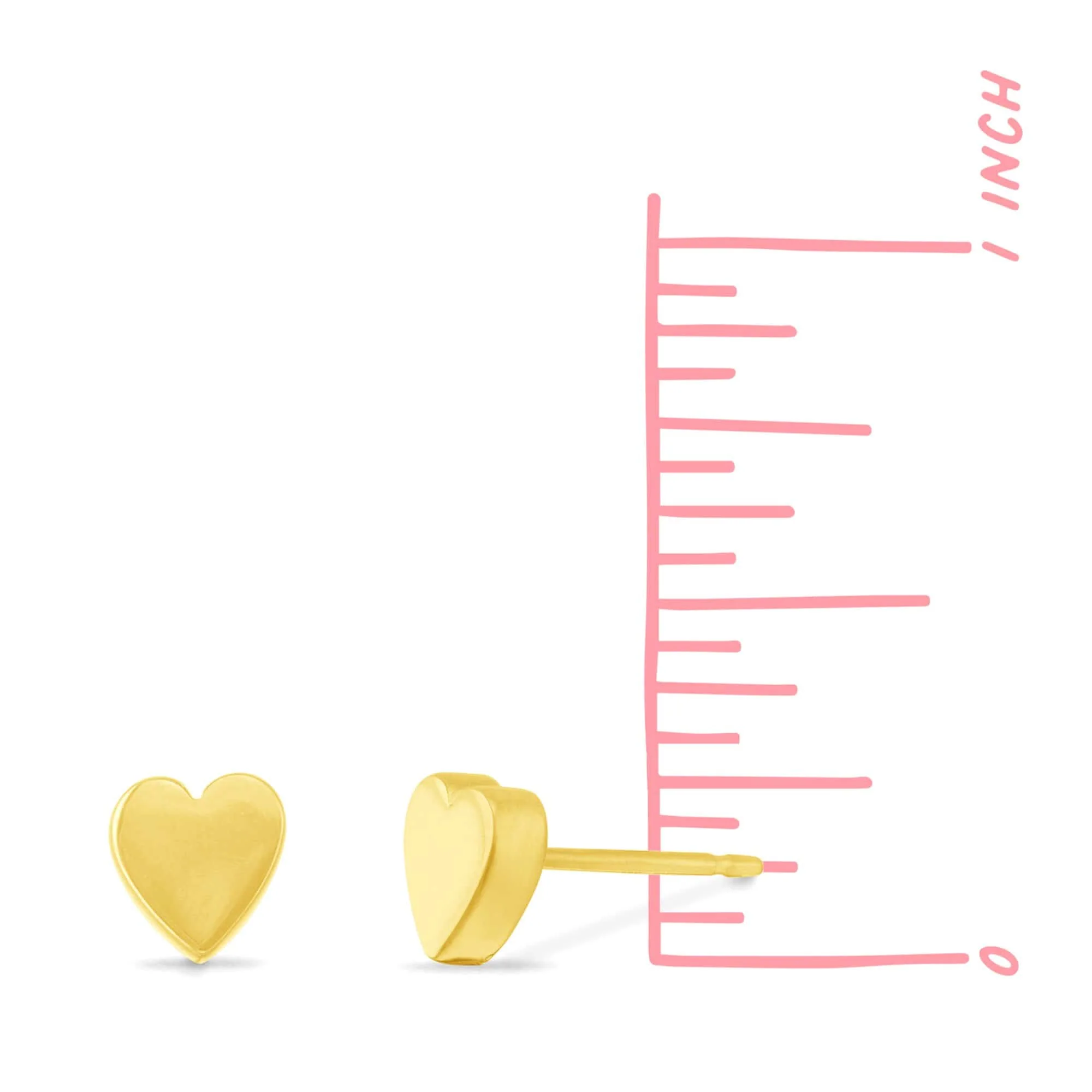Belle Heart Studs - Image 5