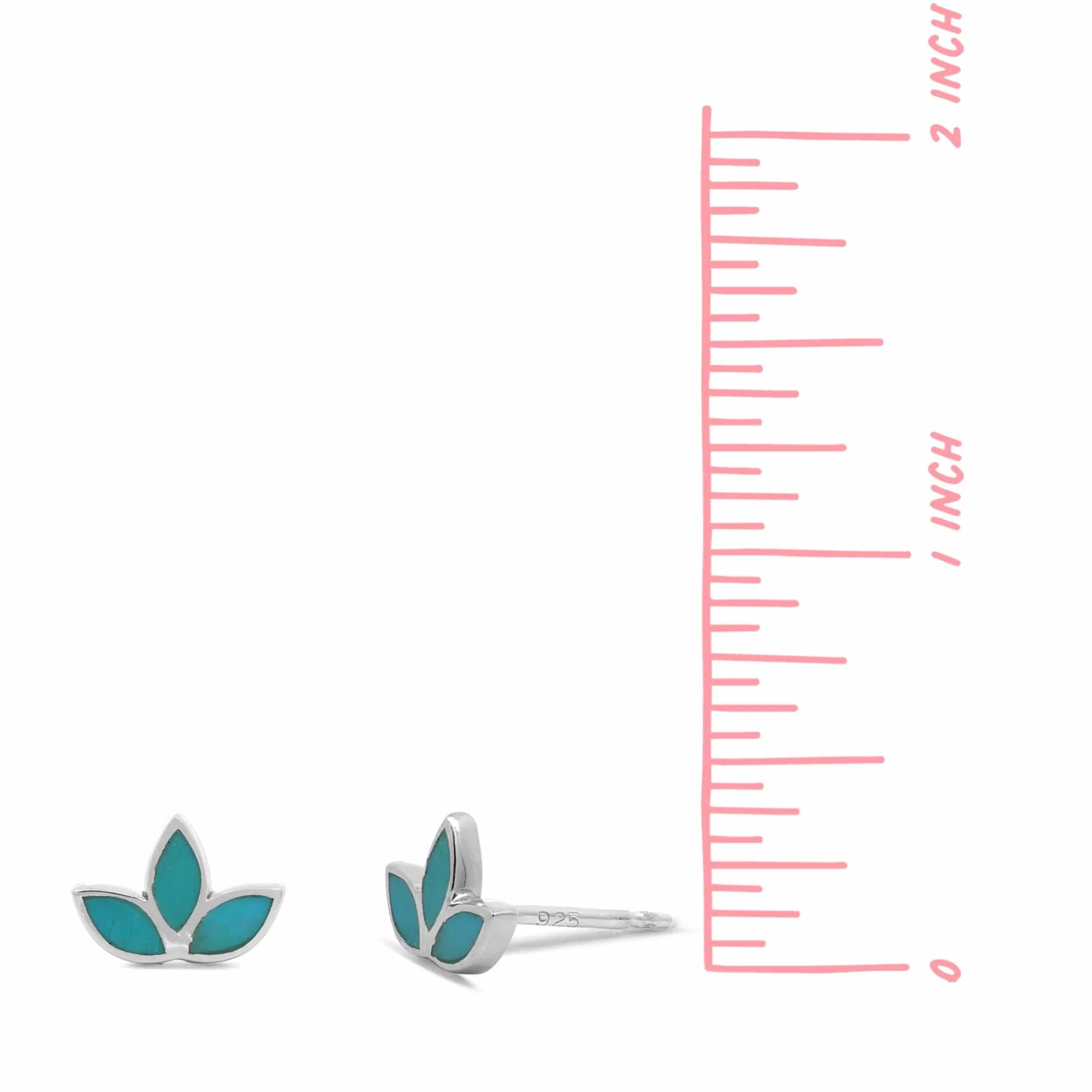 Belle Lotus Petal Studs with Stone - Image 8