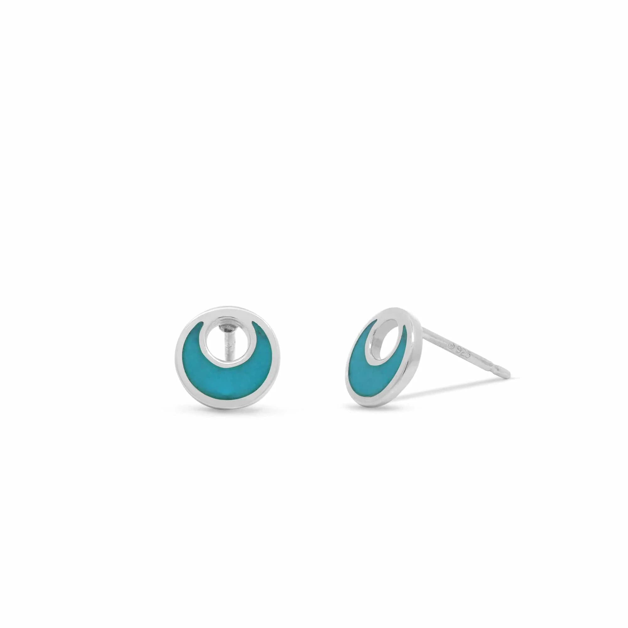 Belle Open Crescent Studs with Stone