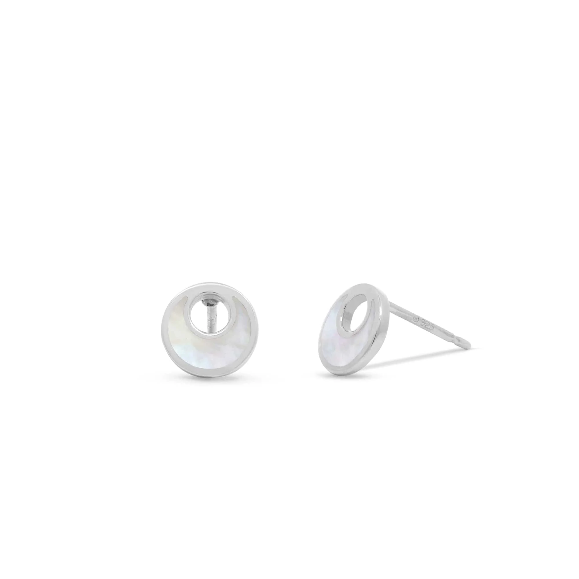 Belle Open Crescent Studs with Stone - Image 4