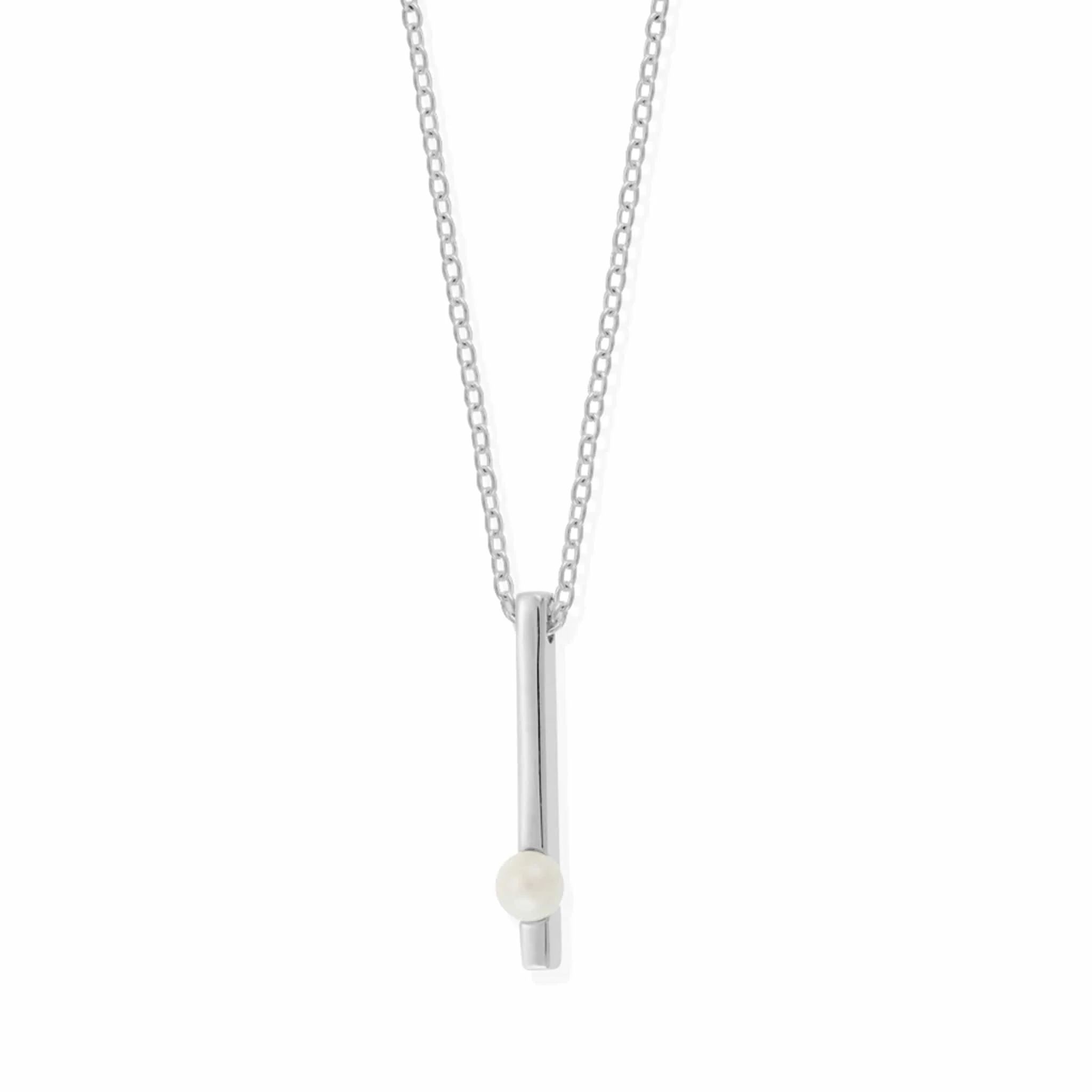 Belle Pearl Long Bar Necklace - Image 3