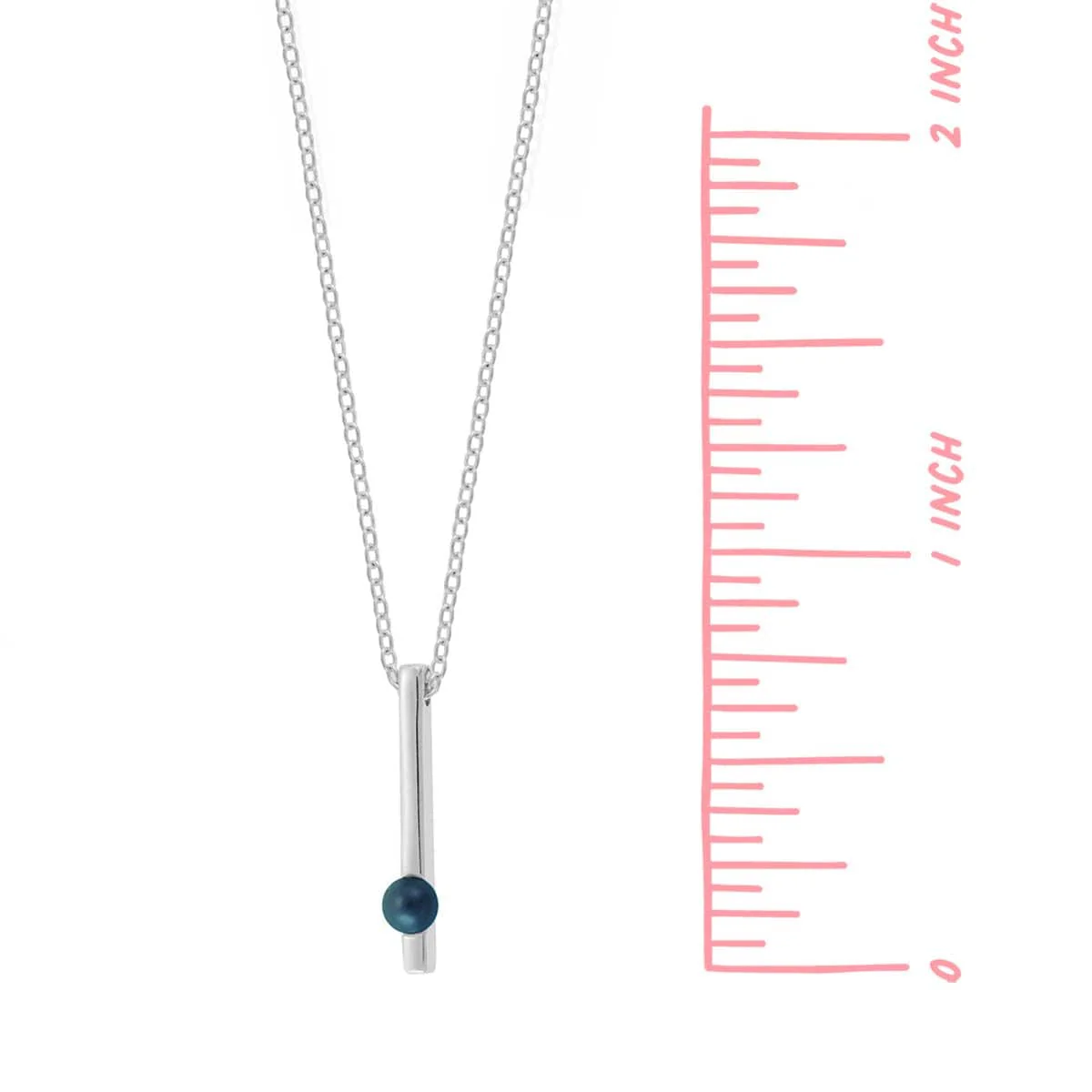 Belle Pearl Long Bar Necklace - Image 6