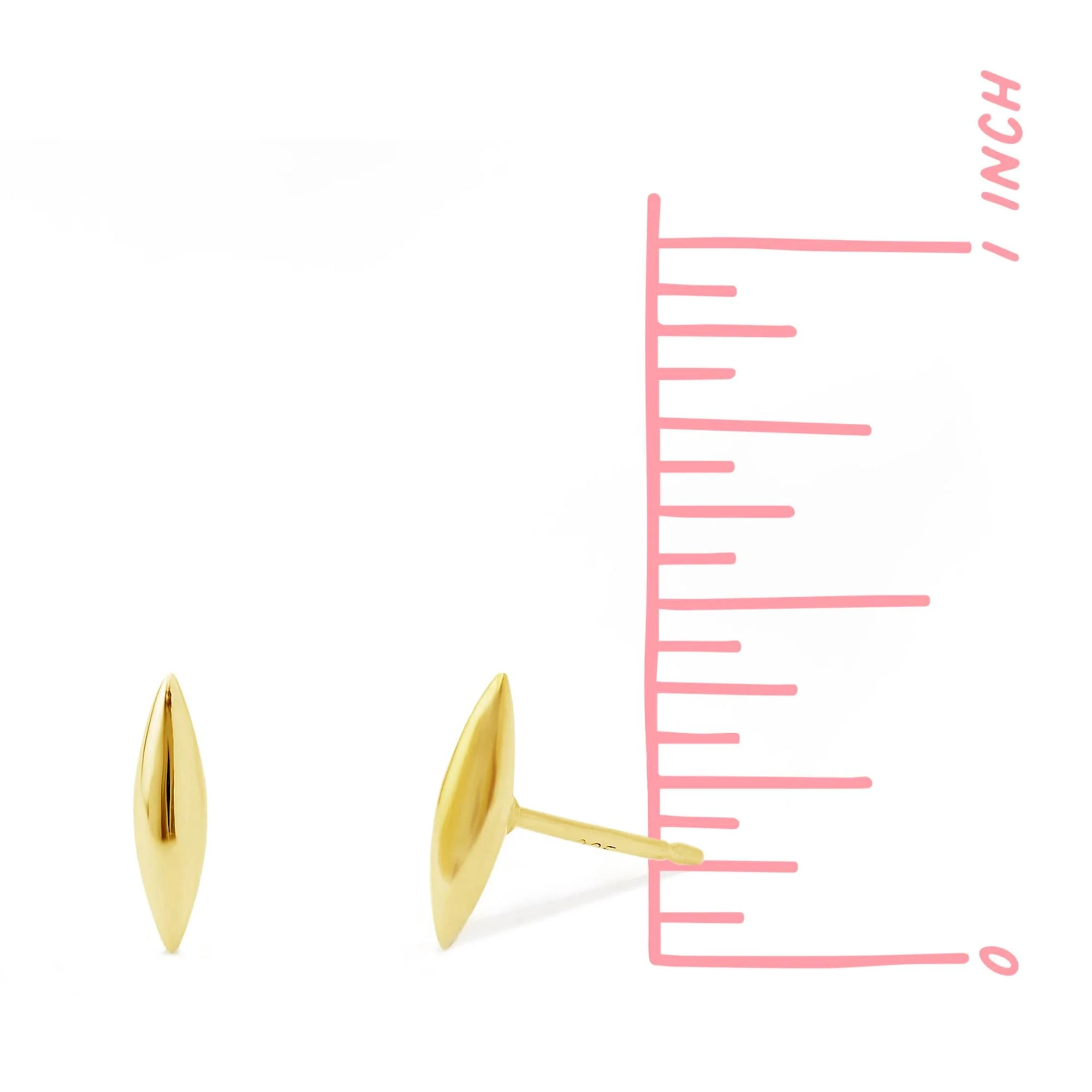 Belle Rounded Earrings Studs - Image 6