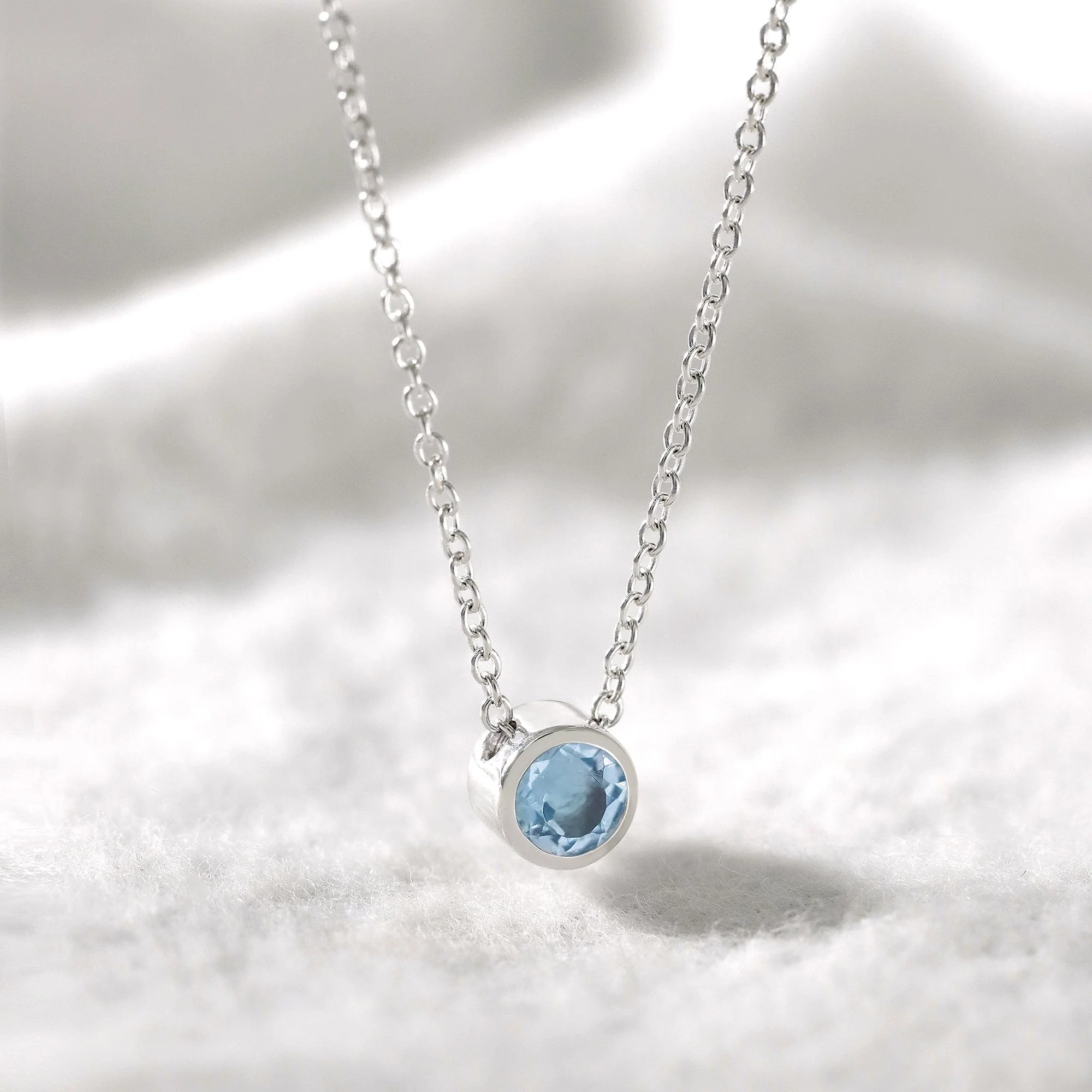 Belle Solo Birthstone Pendant Necklace - Image 28