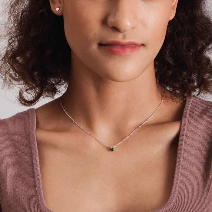 Belle Solo Birthstone Pendant Necklace - Image 6
