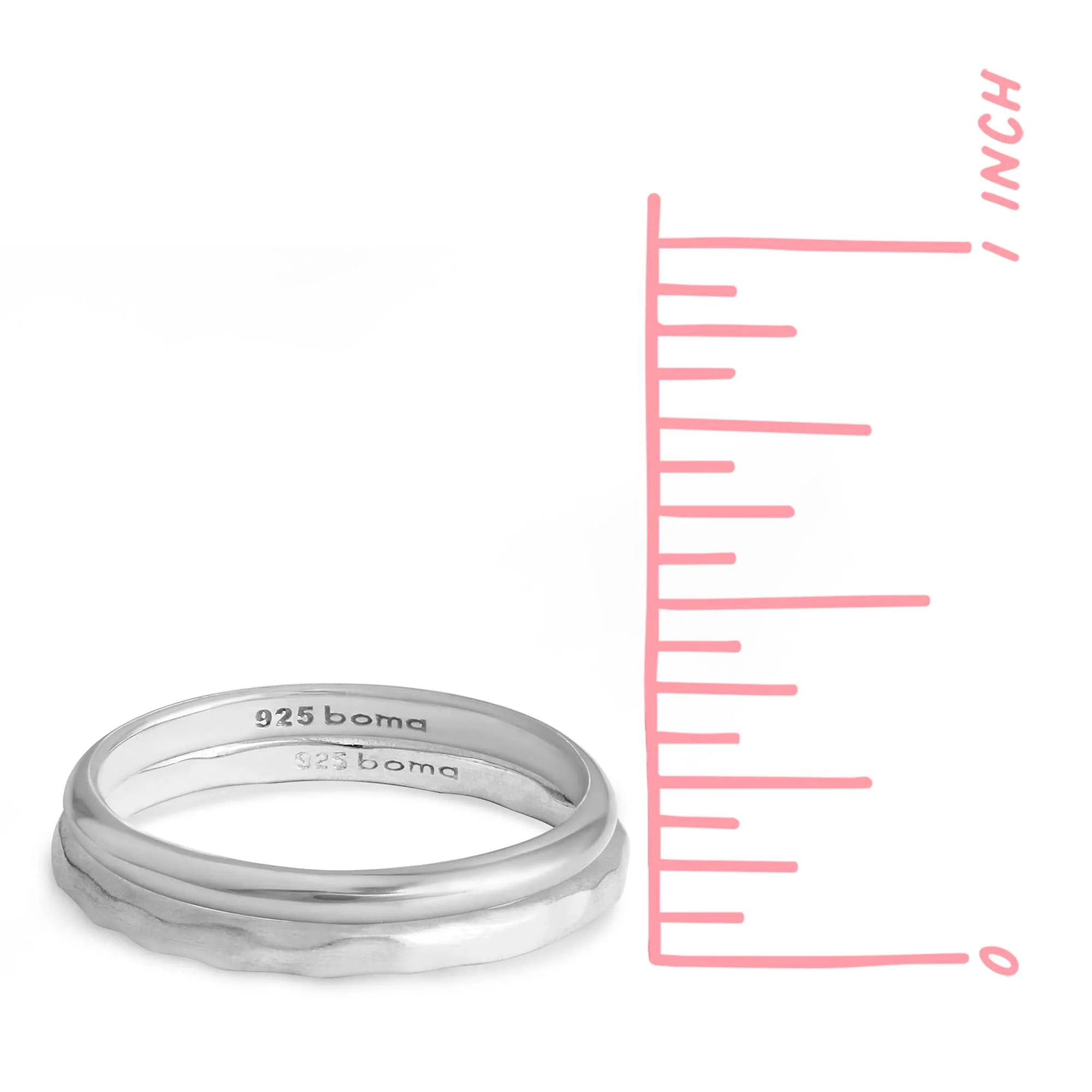 Belle Textured Ring Set - Image 5