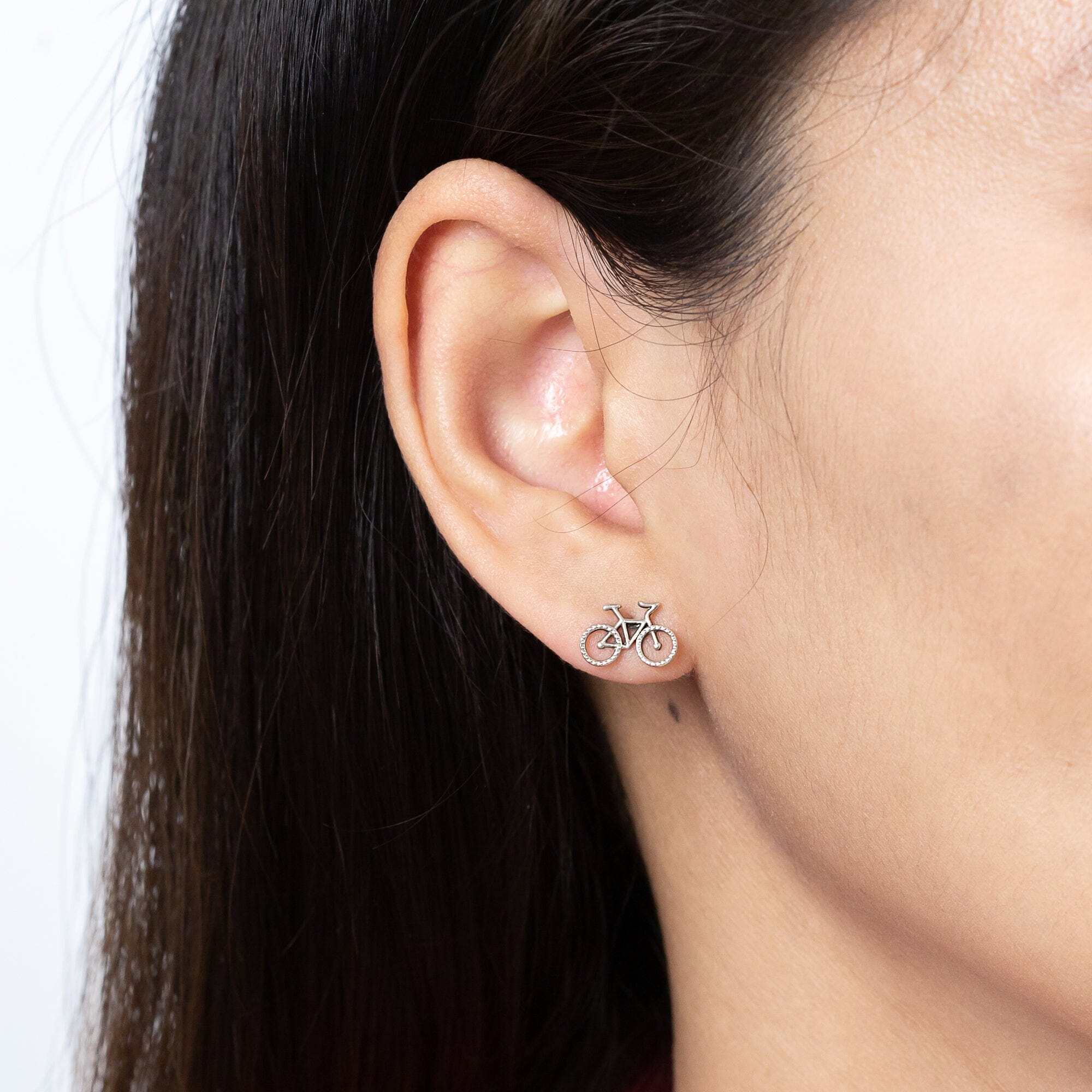 Bicycle Stud Earrings - Image 3