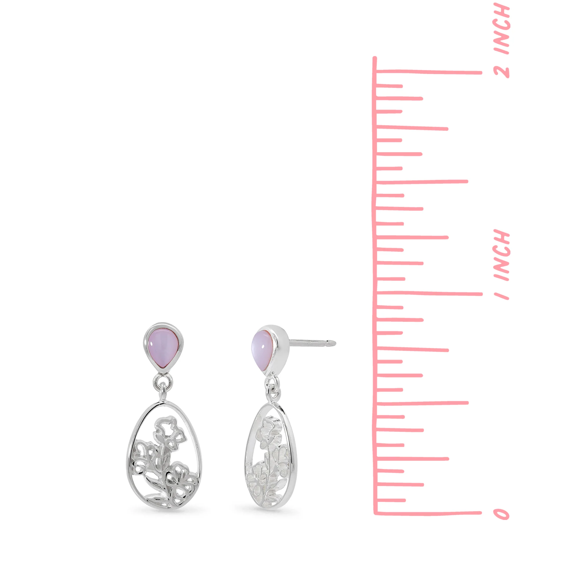 Bloom Oval Earrings with Pink Shell - Image 4