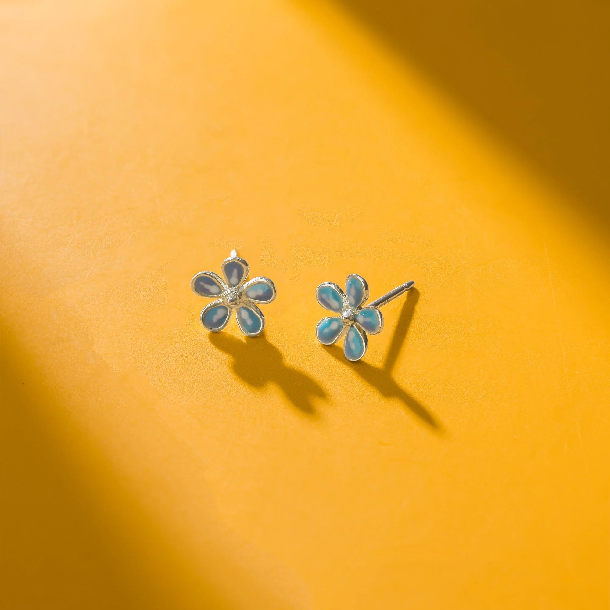 Blue Flower Studs - Image 3