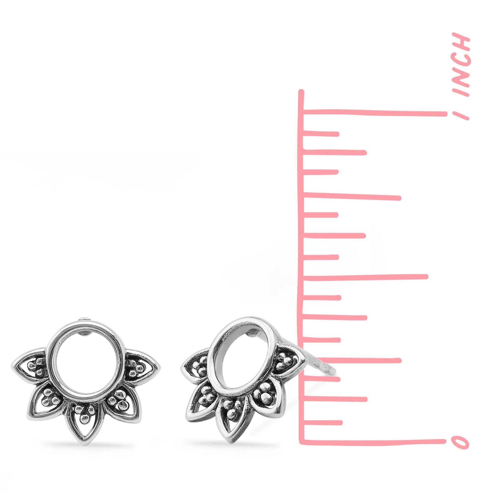 Bohemian Circle Stud Earrings - Image 3
