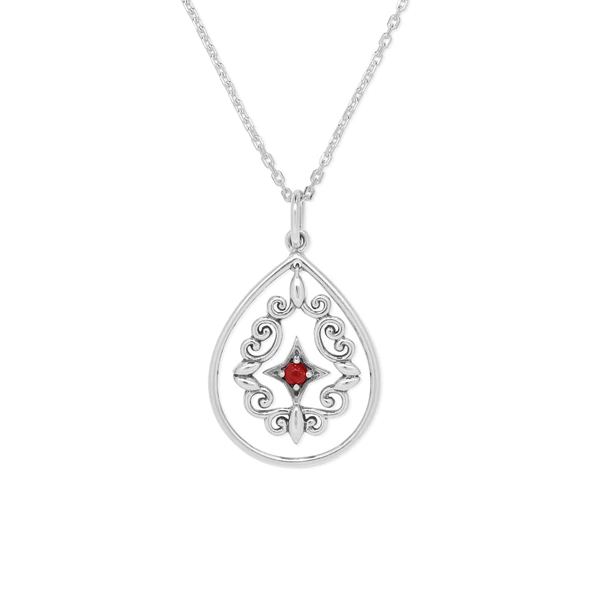 Bohemian Filigree Necklace with Stone